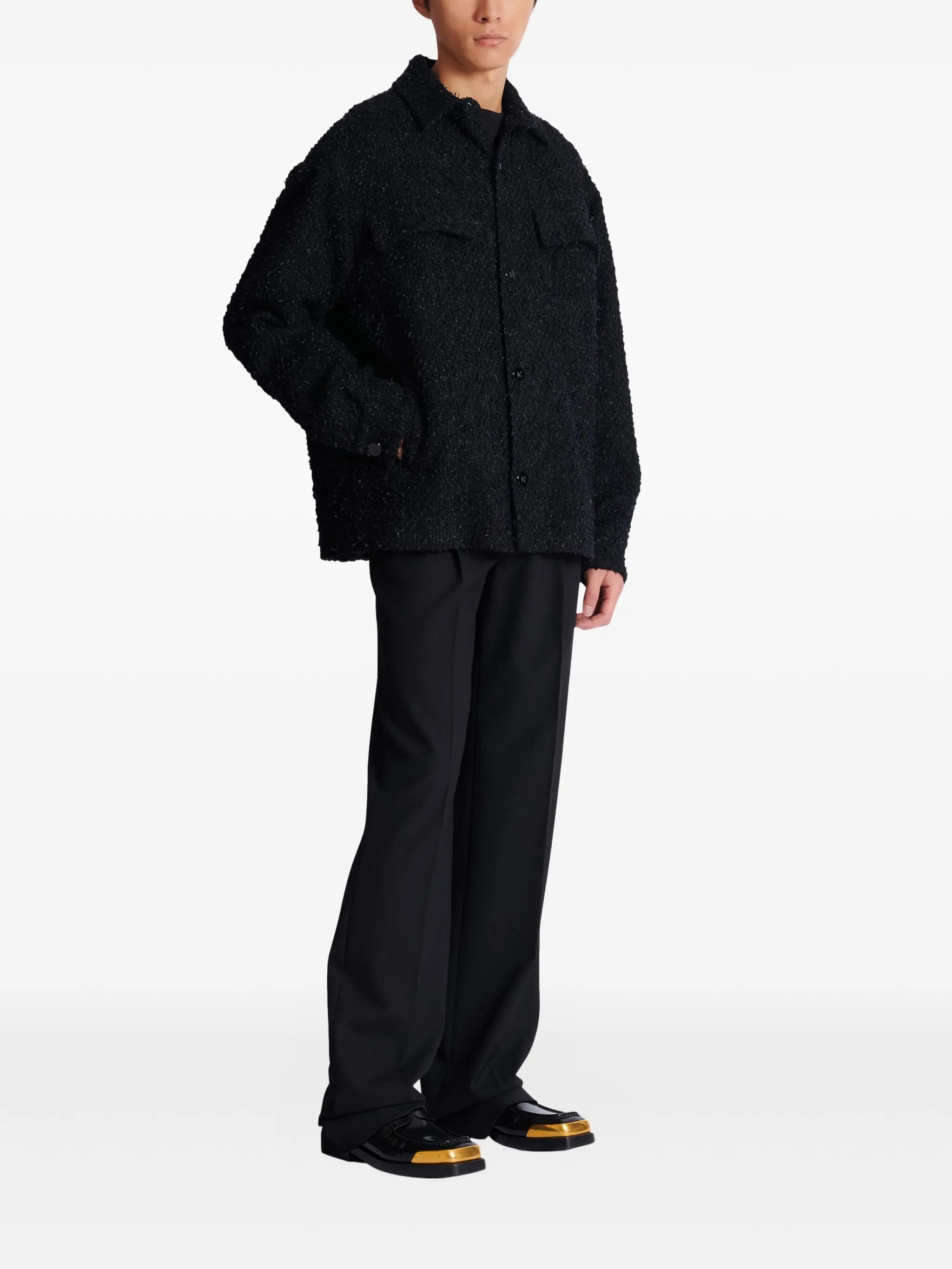 tweed shirt jacket