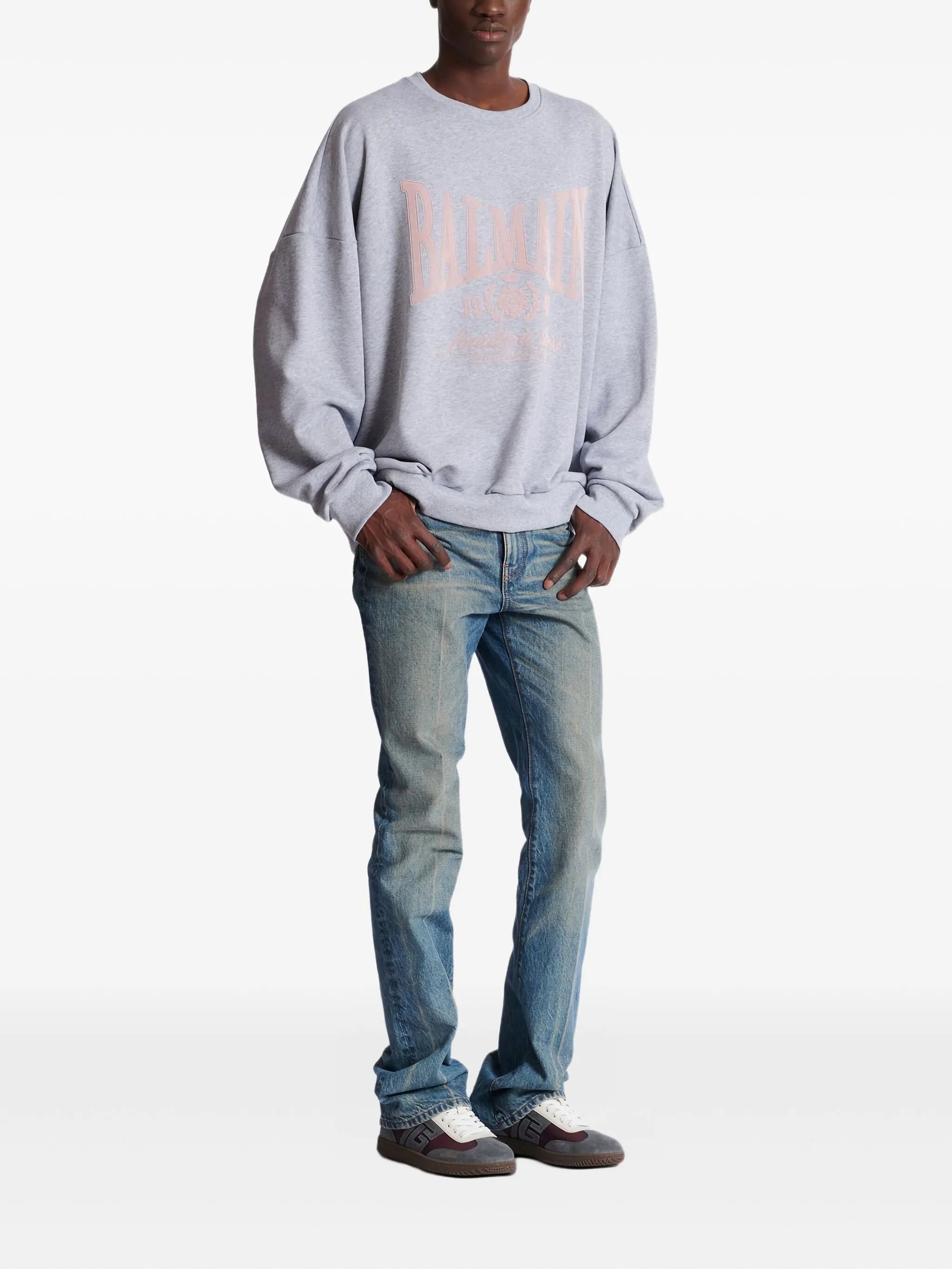 printed cotton sweater