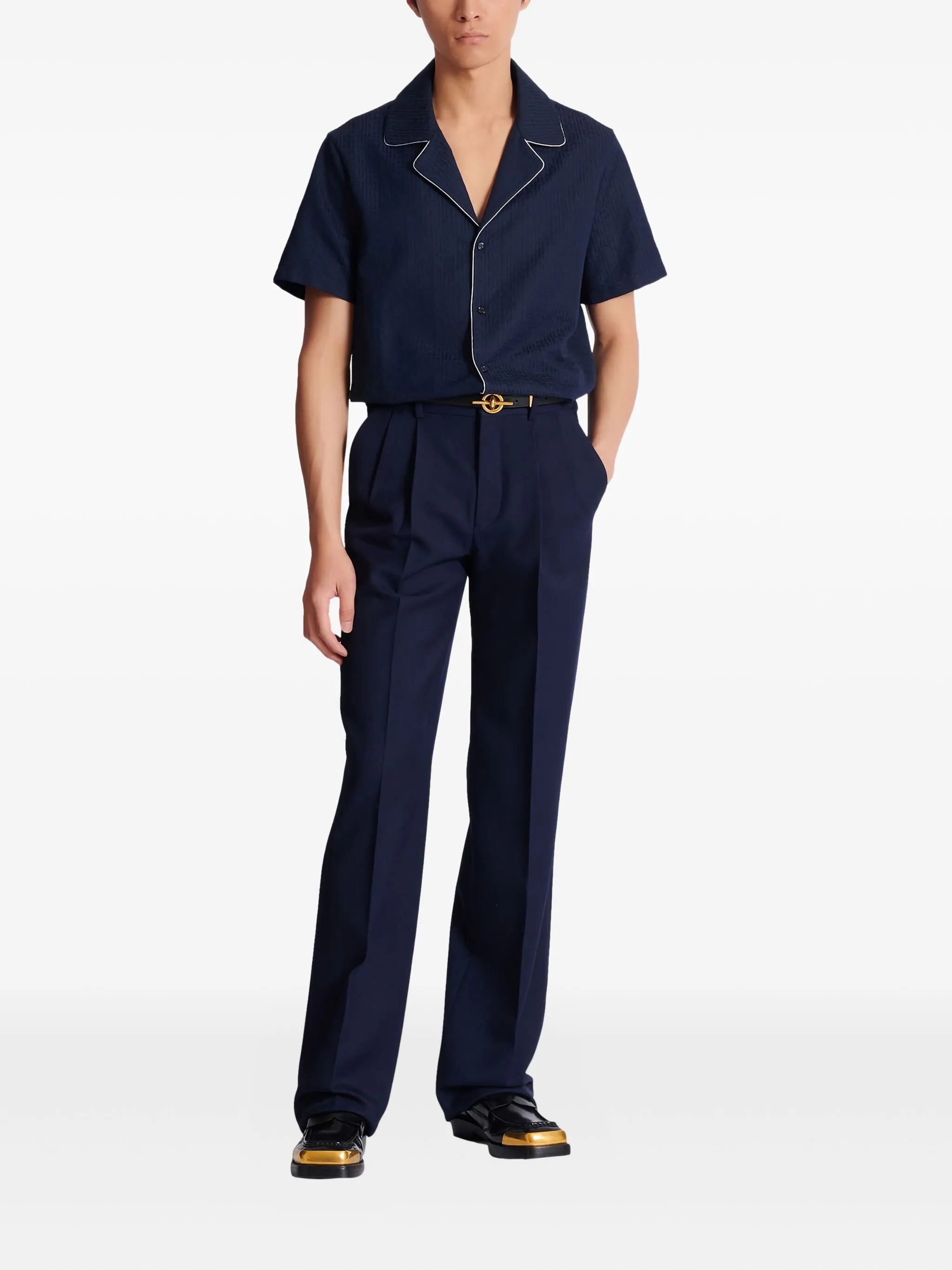 PB-monogram short-sleeve shirt