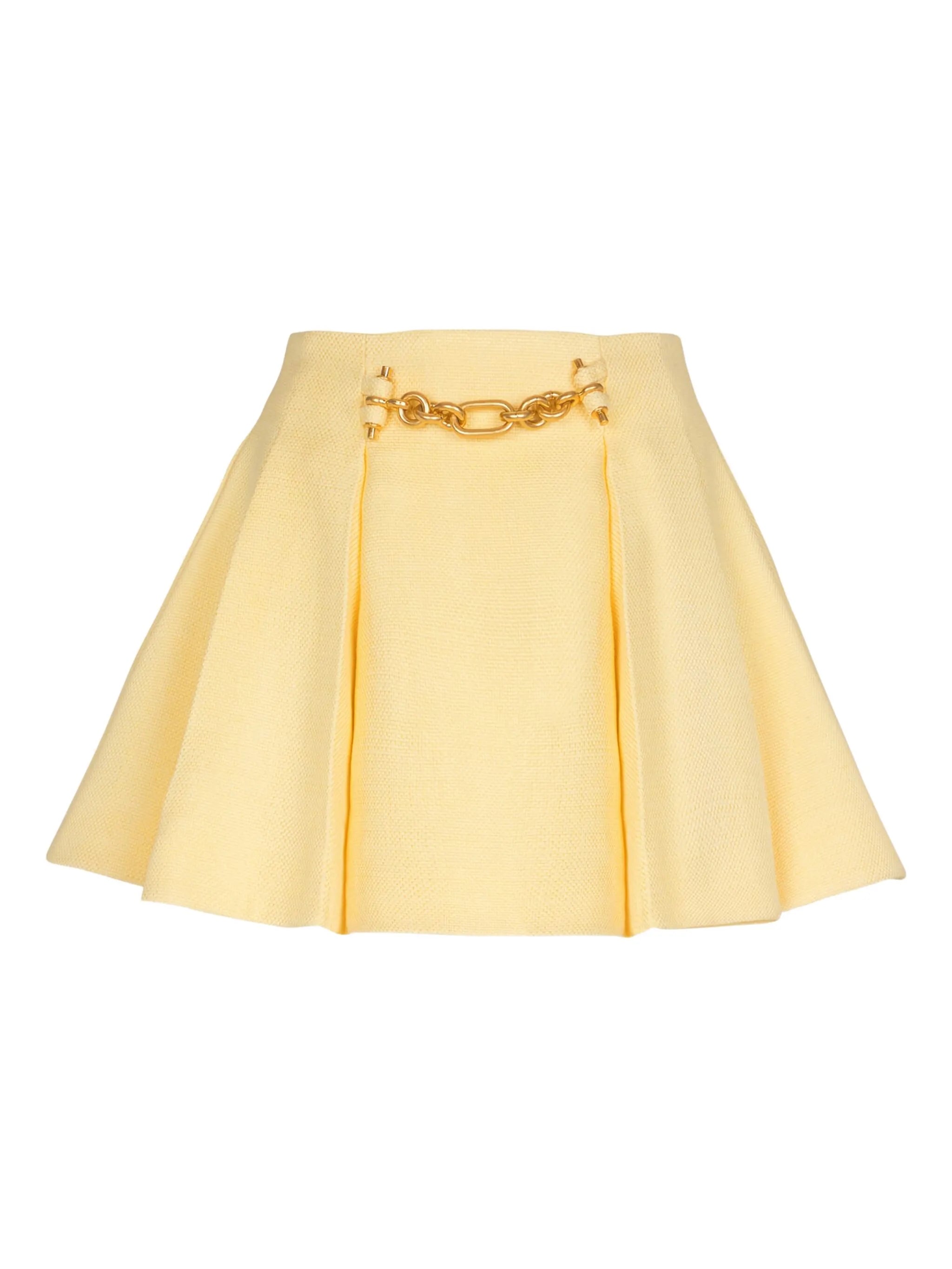 chain-detail mini skirt