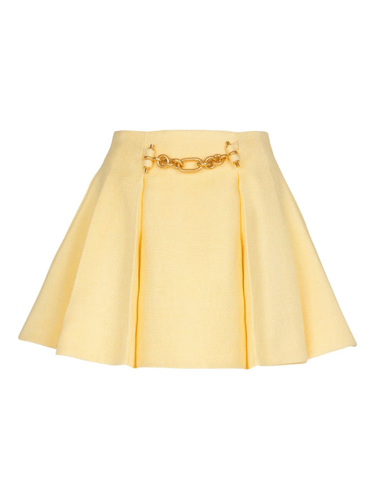 chain-detail mini skirt
