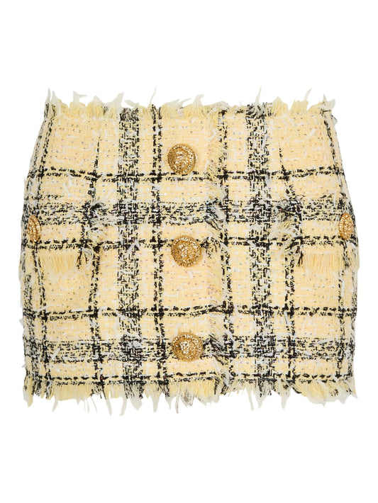 mini glitter tweed skirt