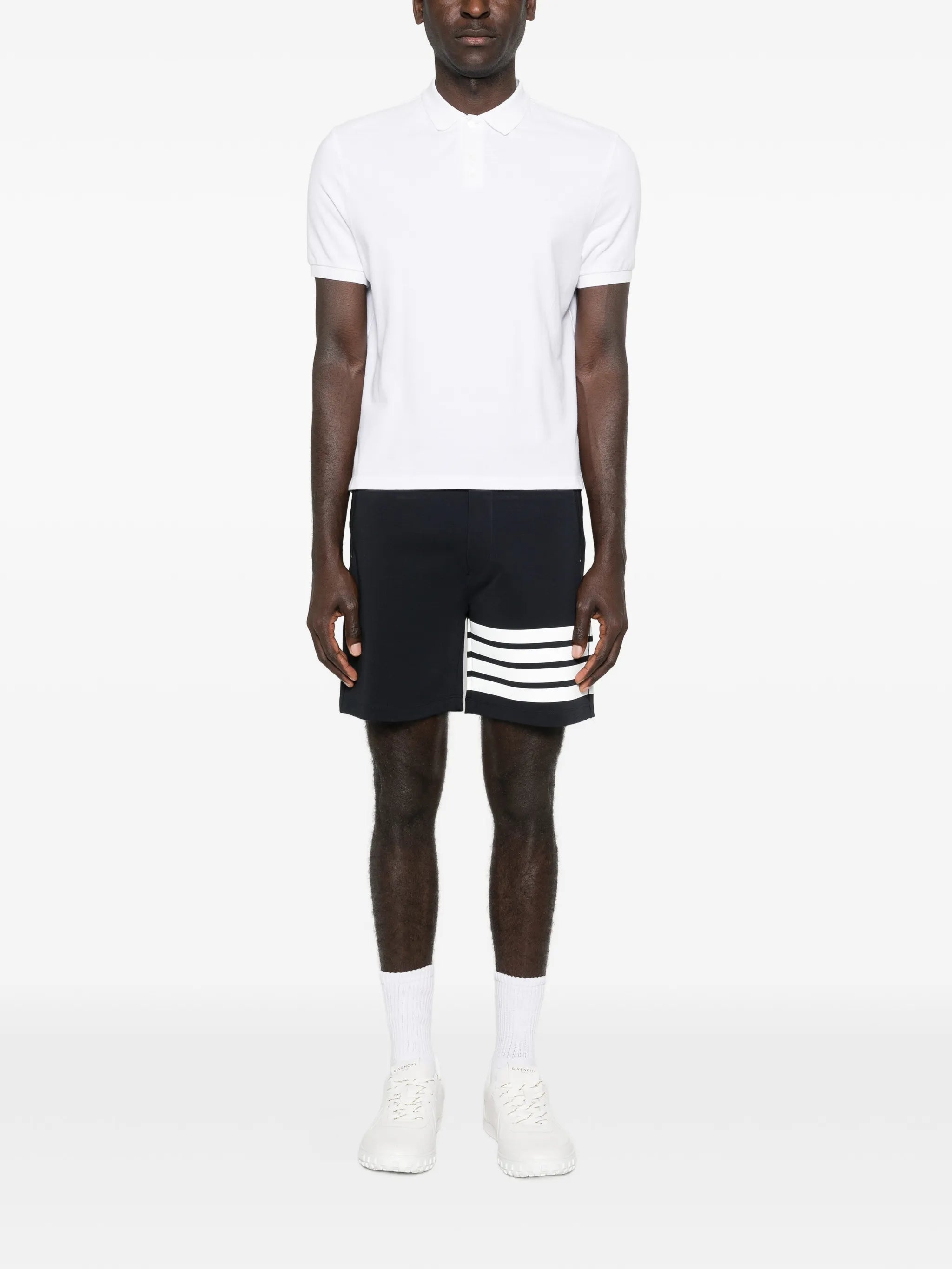 reflective 4-bar bermuda shorts