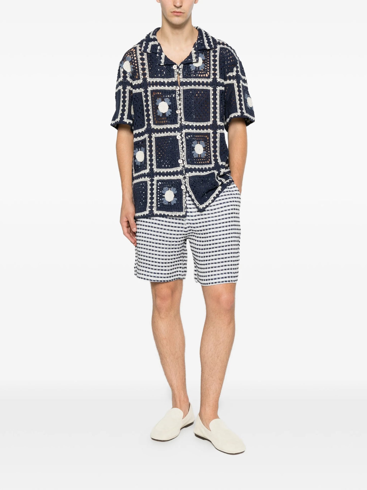Tejer crochet-knit shirt