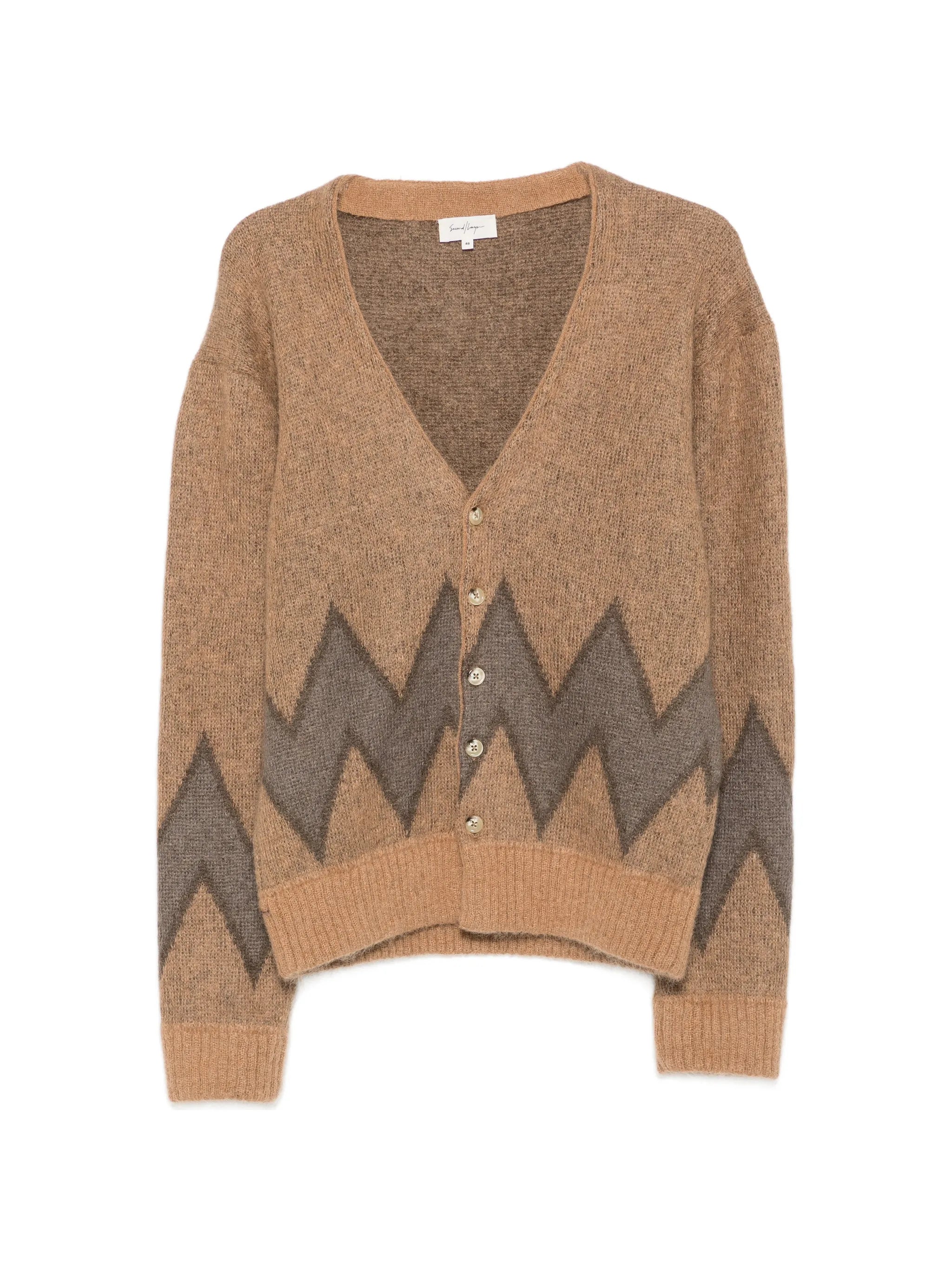 Chevy geometric-pattern cardigan