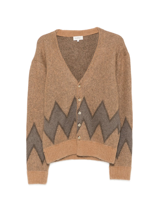 Chevy geometric-pattern cardigan