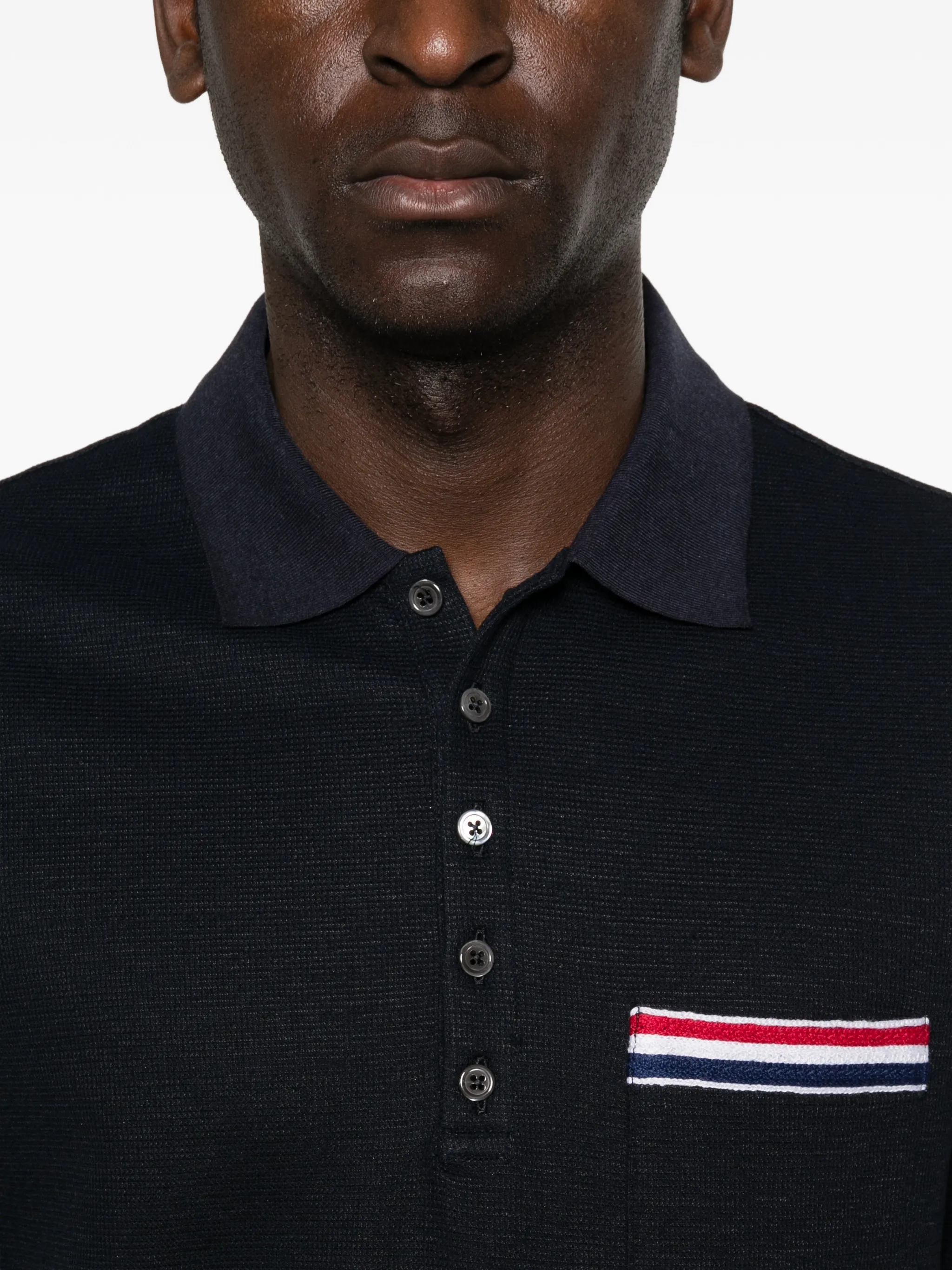 logo-embroidery polo shirt
