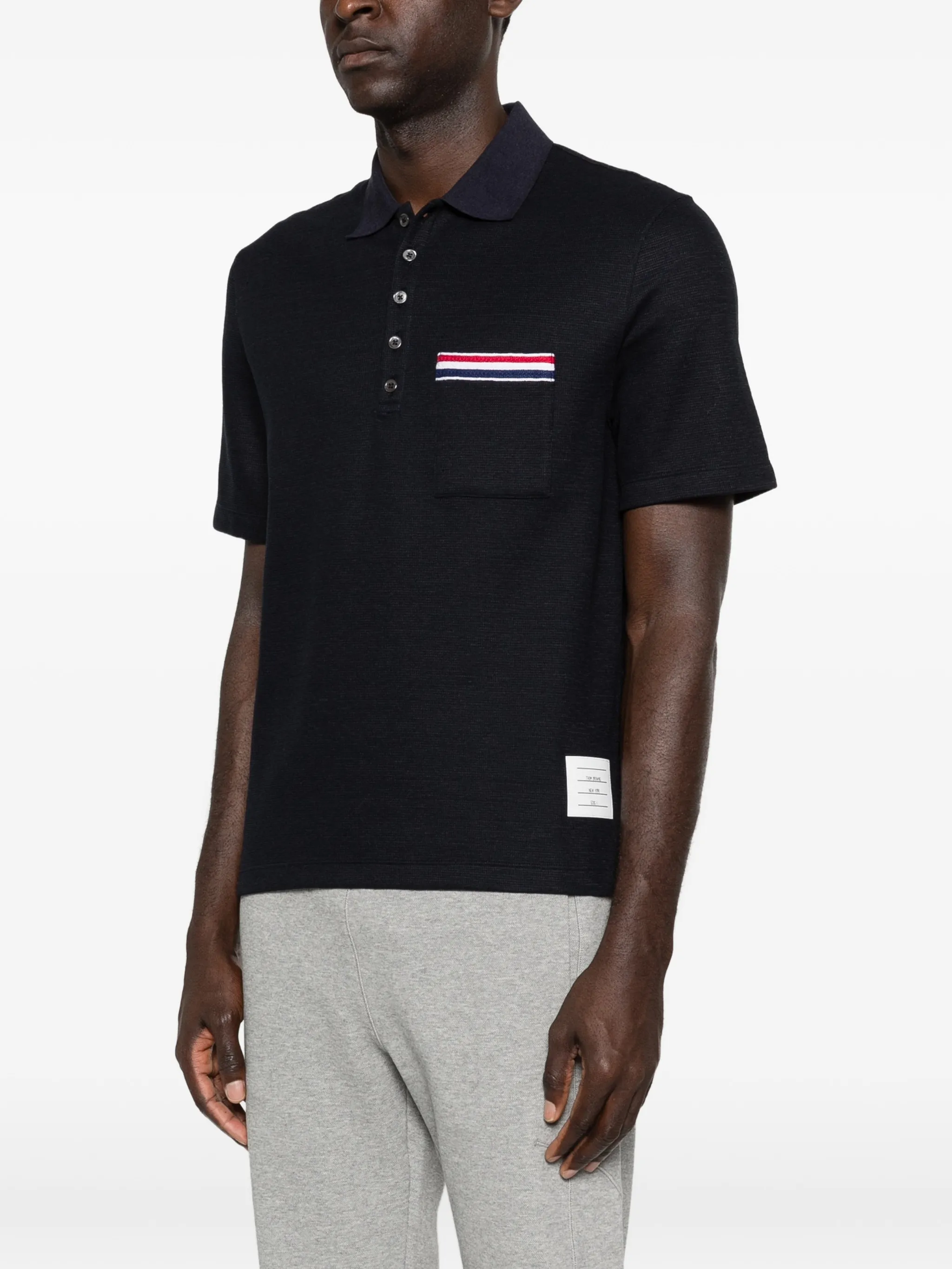 logo-embroidery polo shirt