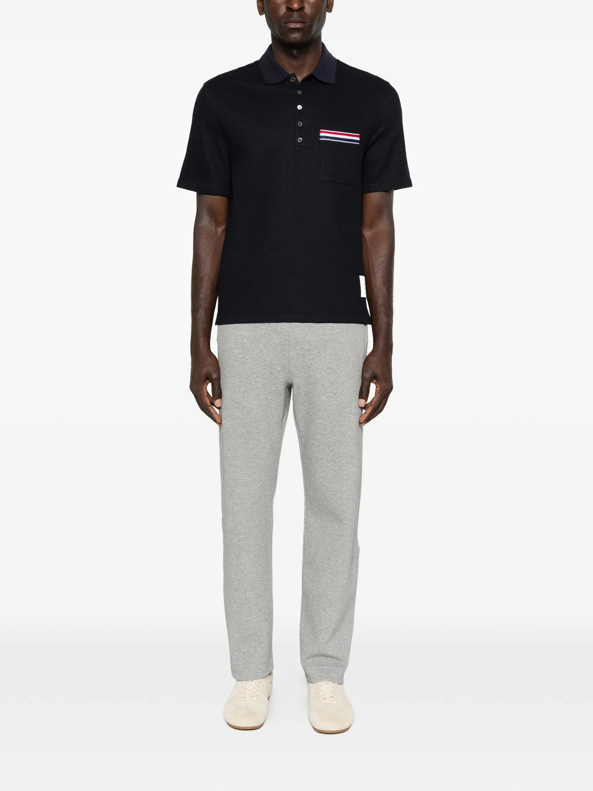 logo-embroidery polo shirt