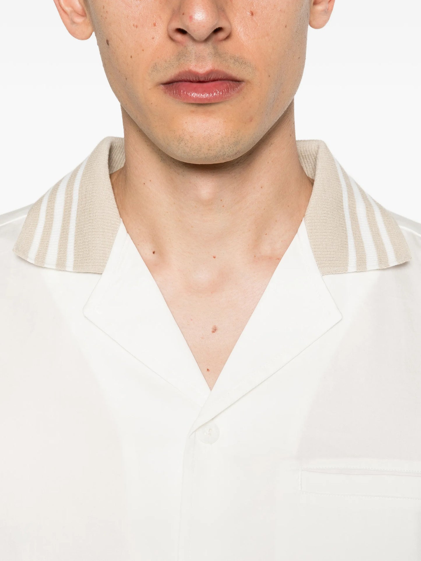 Senna striped-collar shirt