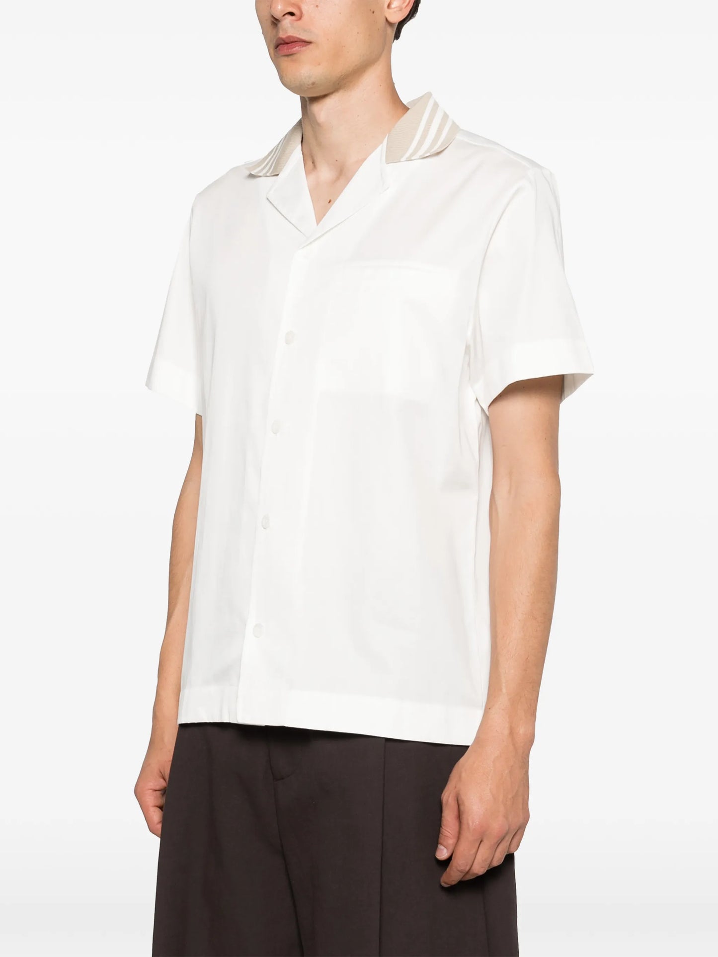 Senna striped-collar shirt