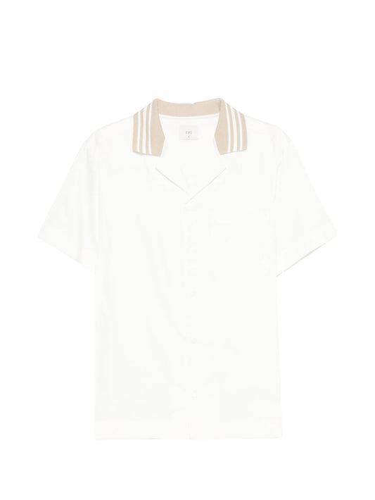 Senna striped-collar shirt