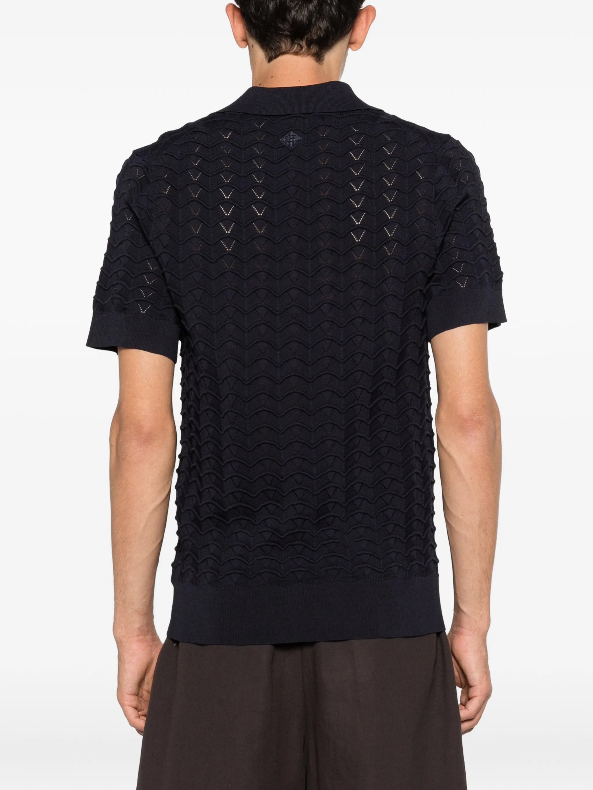 open-neck T-shirt