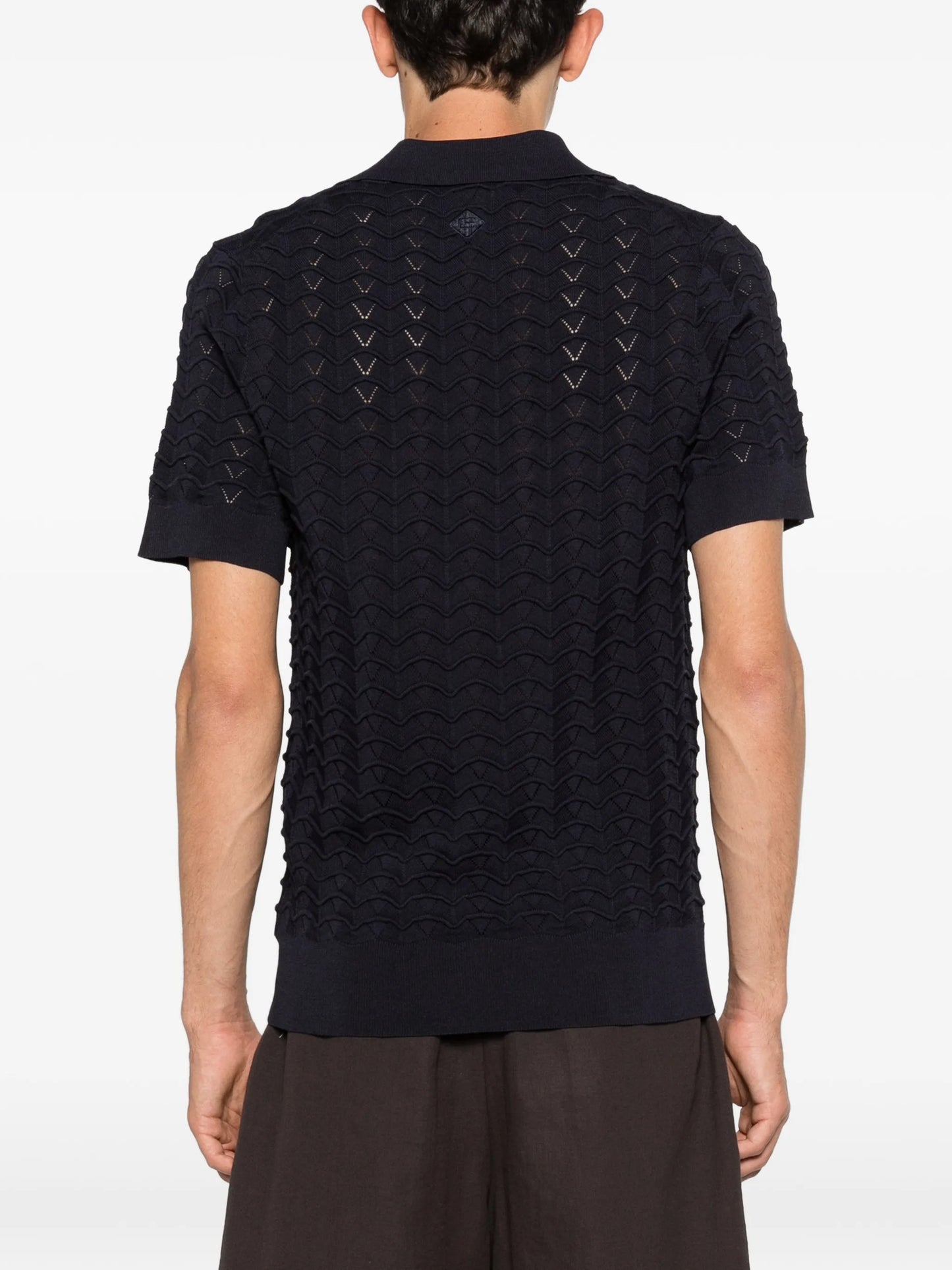 open-neck T-shirt