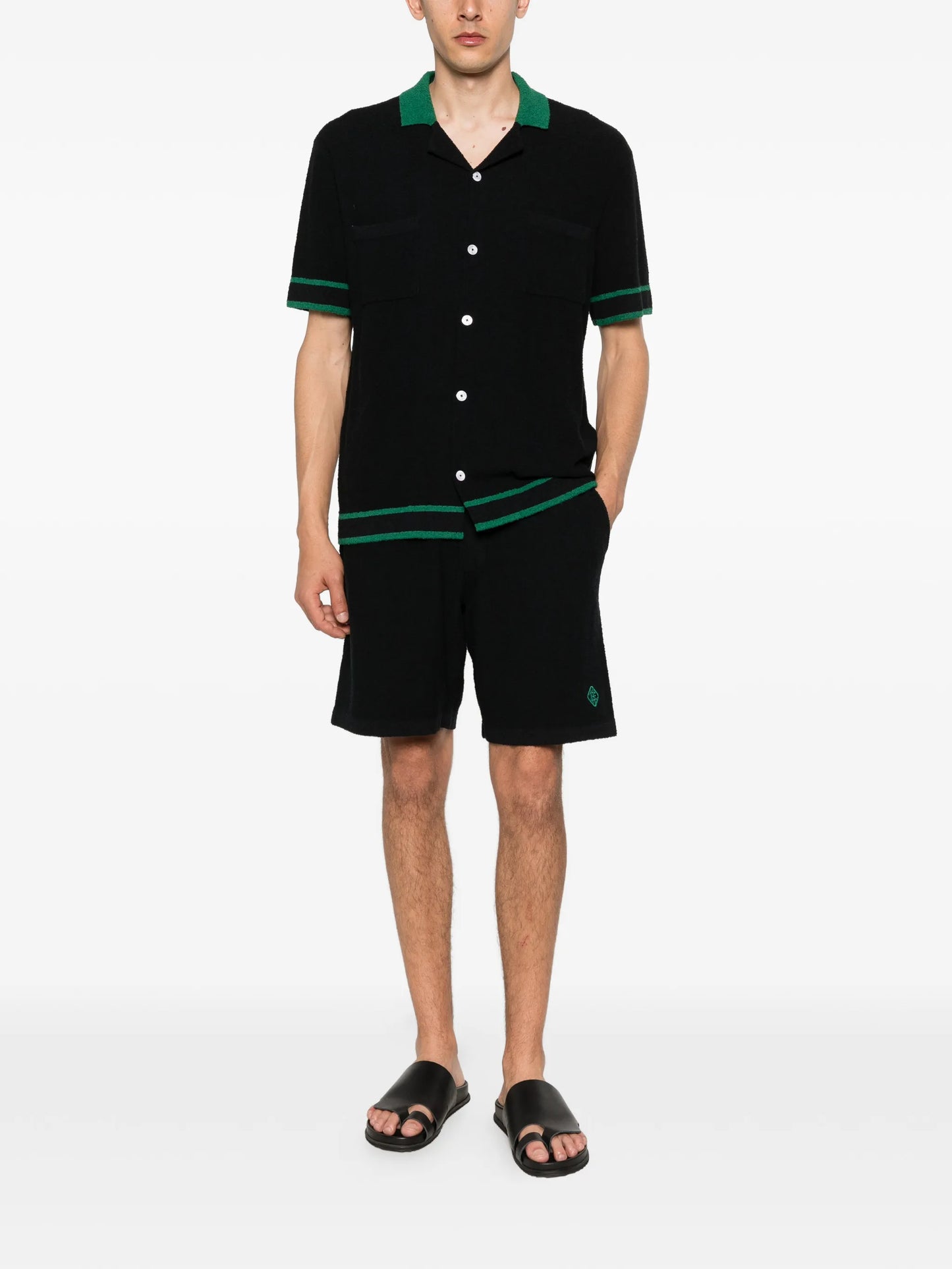 Armas bouclé drawstring shorts