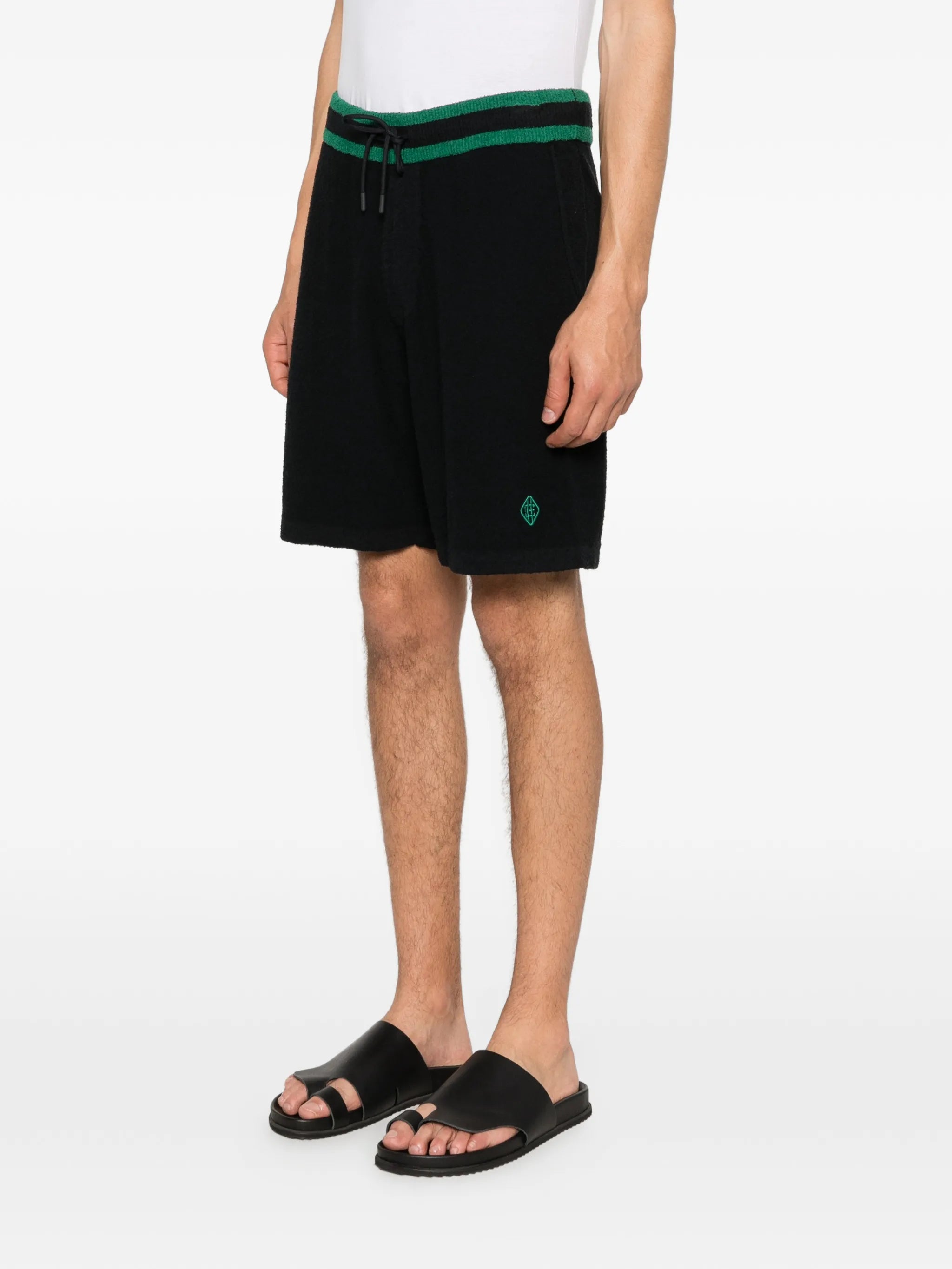 Armas bouclé drawstring shorts