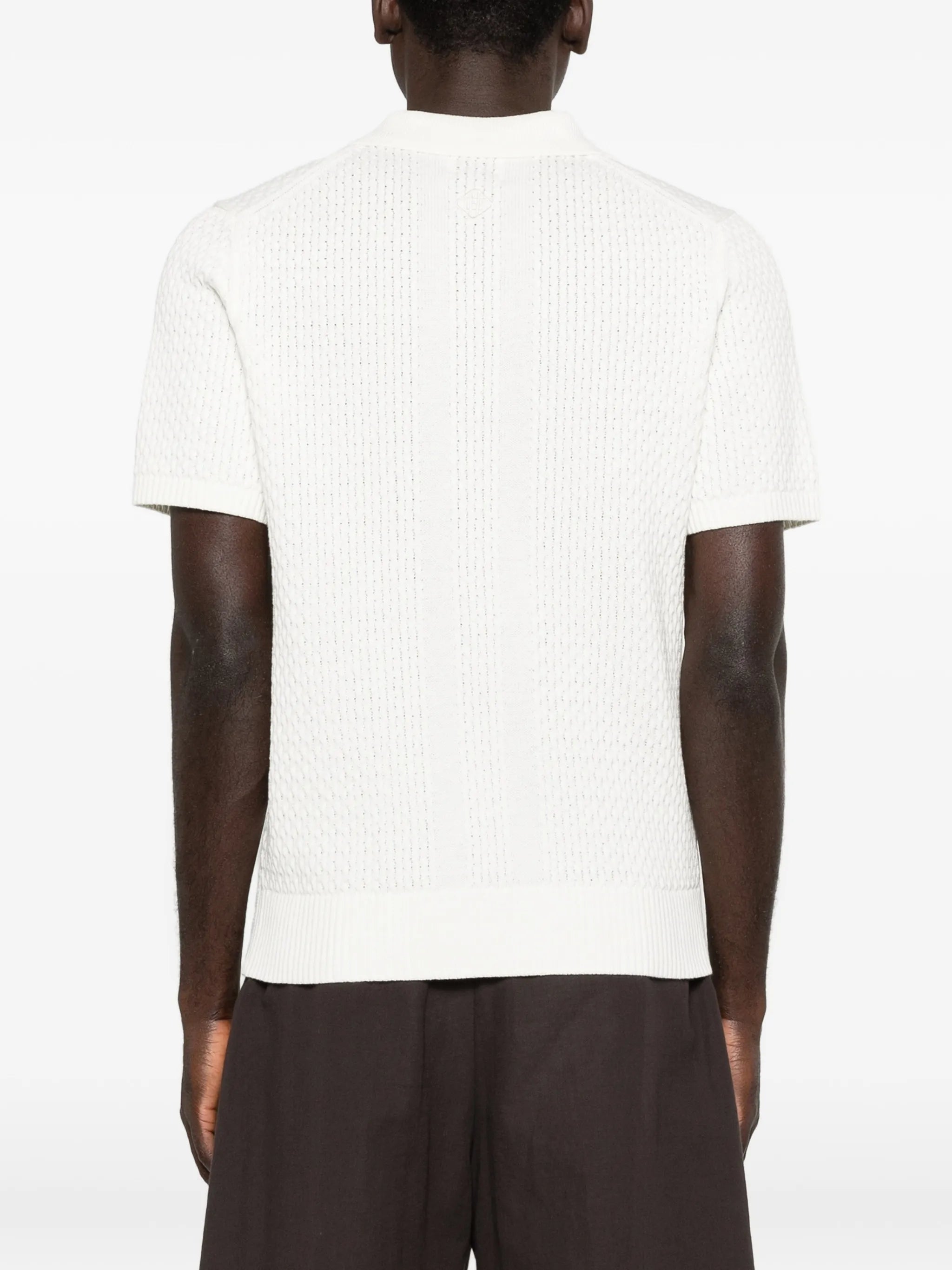 textured polo shirt