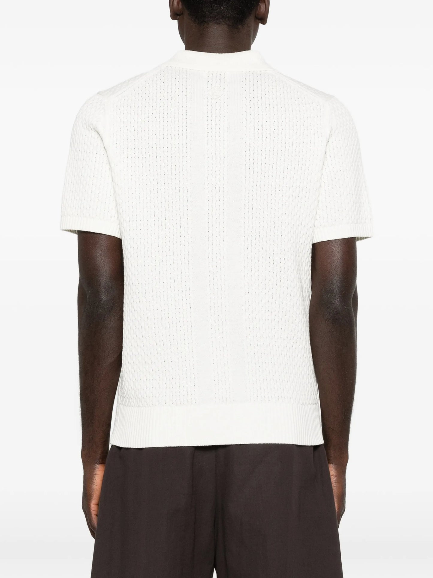 textured polo shirt