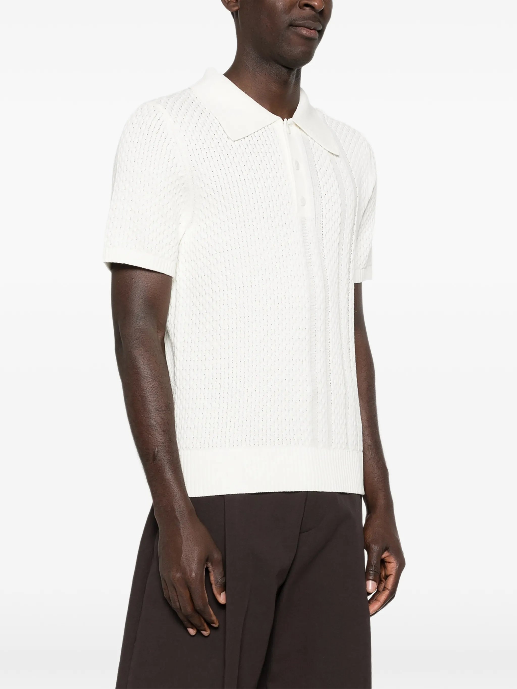 textured polo shirt