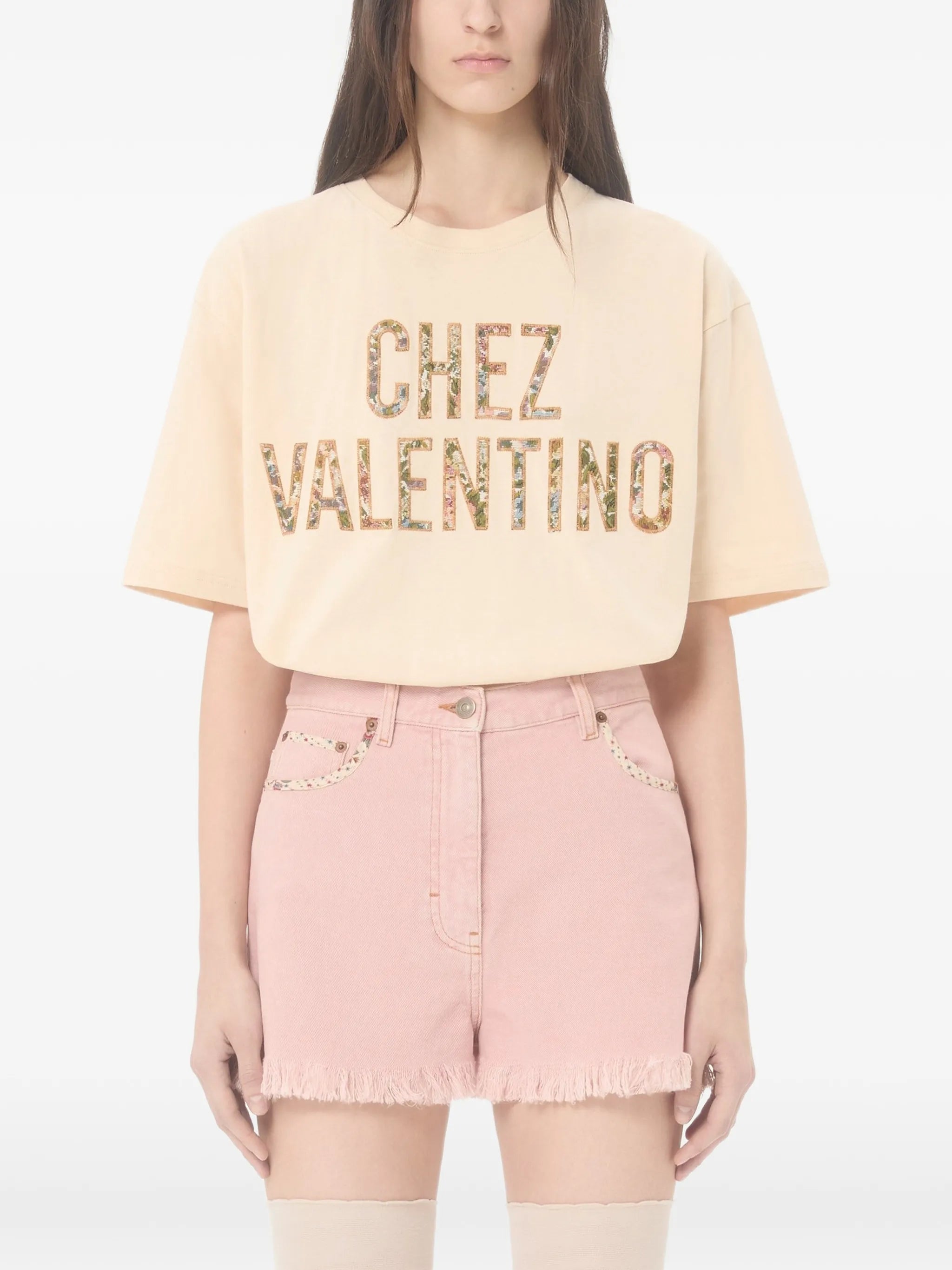 embroidered cotton T-Shirt