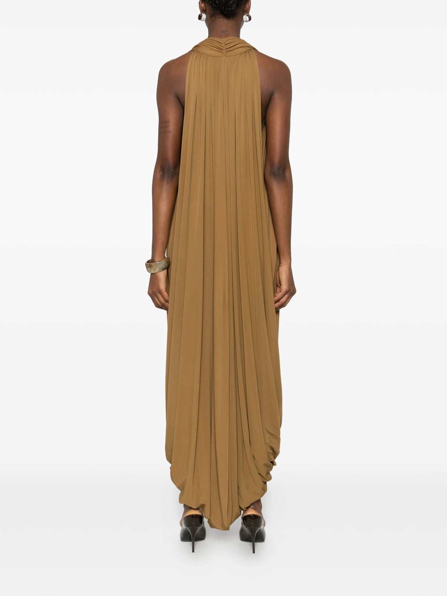 V-neck split dress