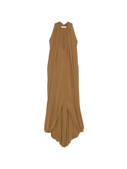 V-neck split dress