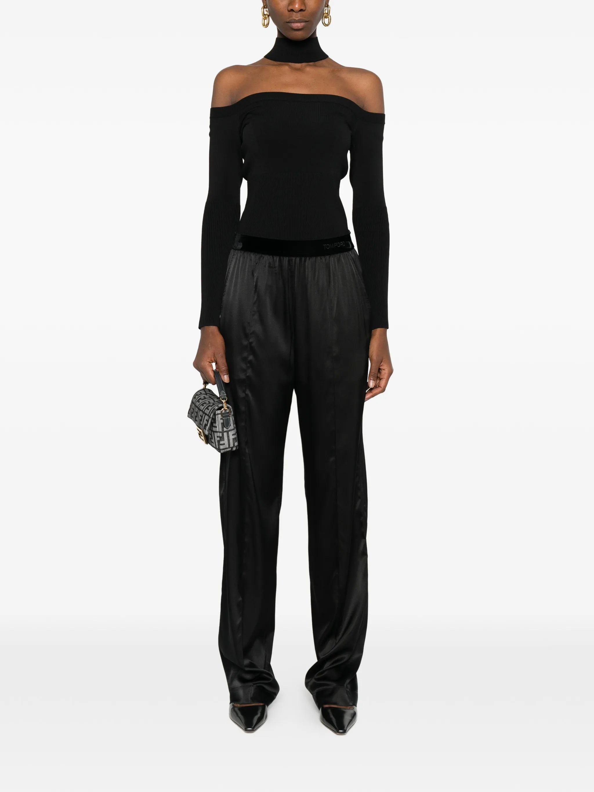 satin trousers