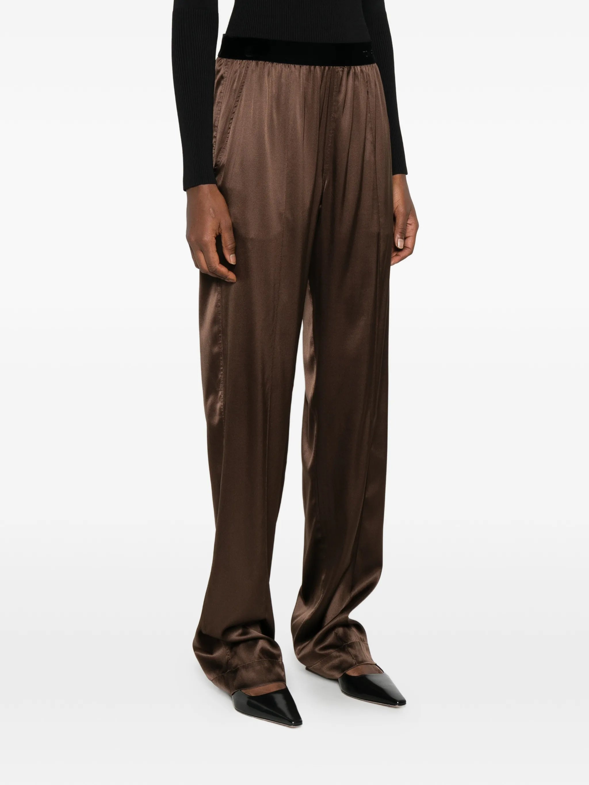 logo-embroidered trousers