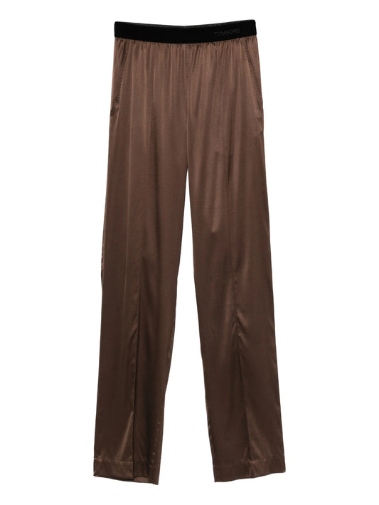logo-embroidered trousers