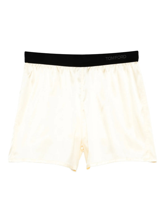 elasticated-waistband shorts