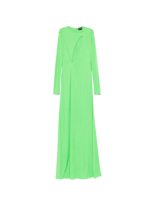 cut-out long-sleeve maxi dress