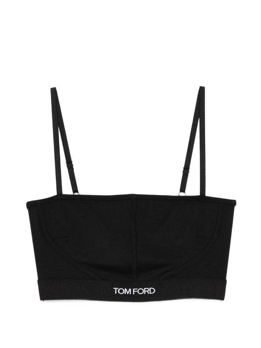 logo-band square-neck bra