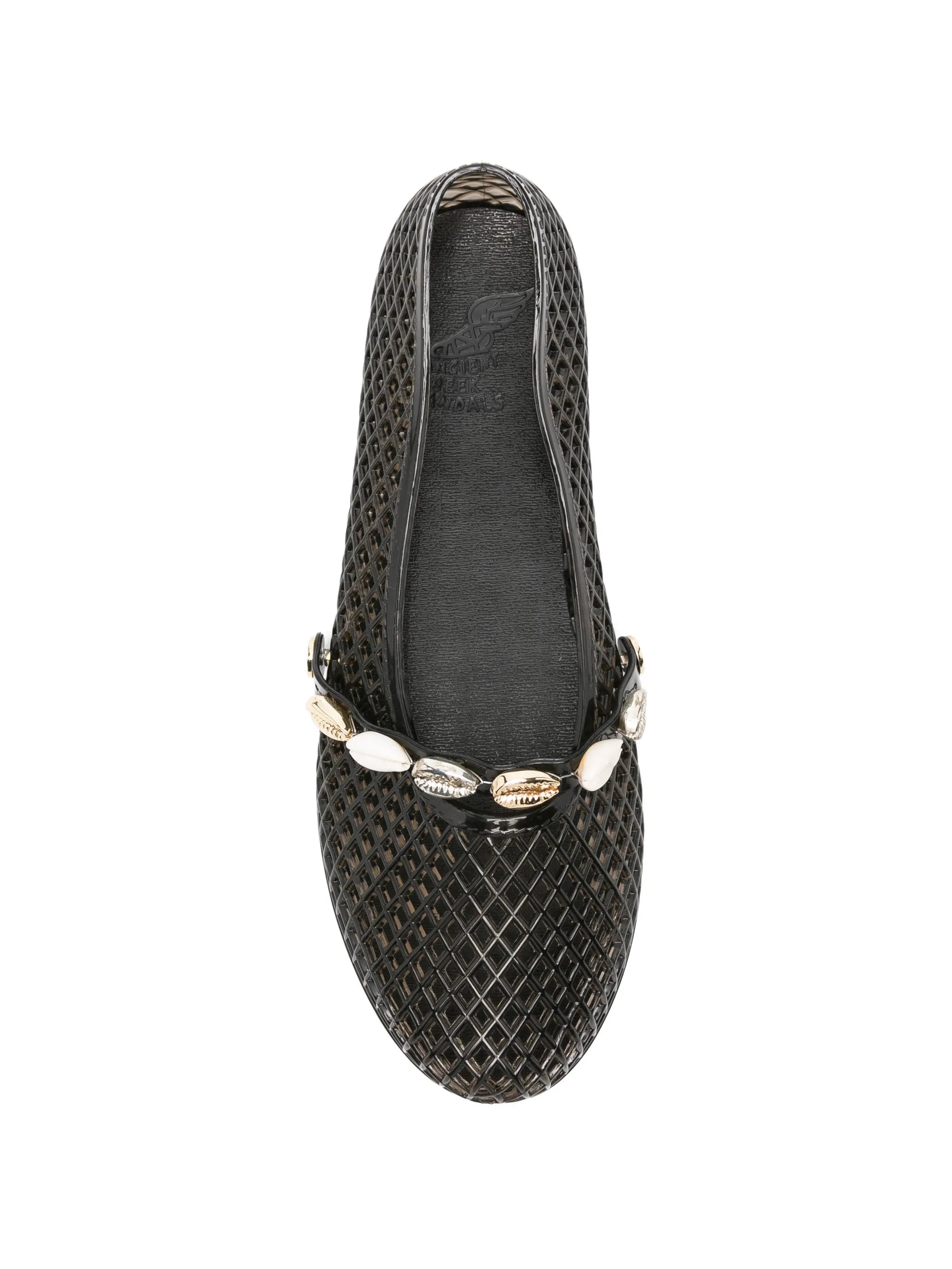 Iro shell-embellished ballet flats