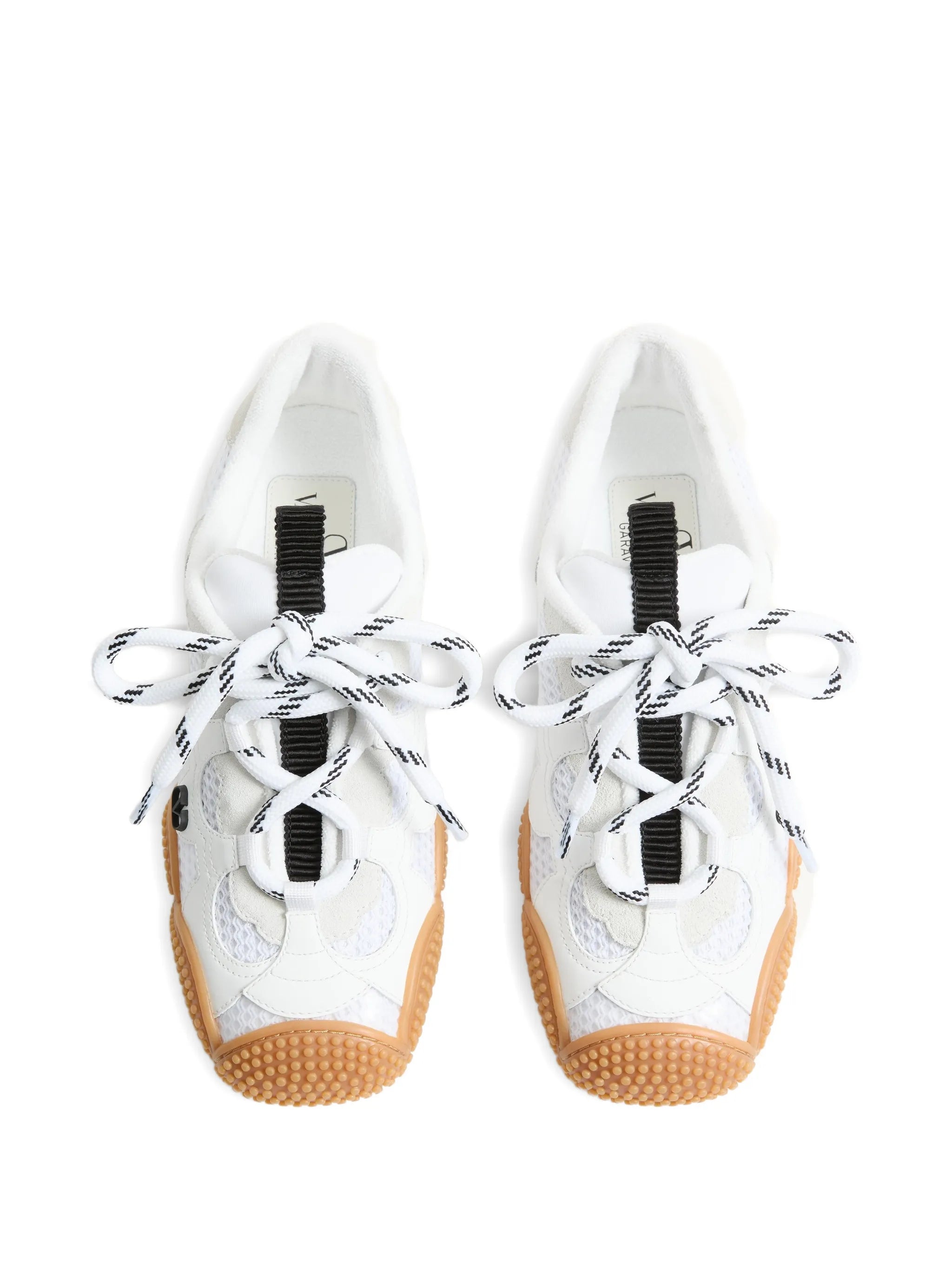 Amphibia sneakers in rubberized calfskin and split leather