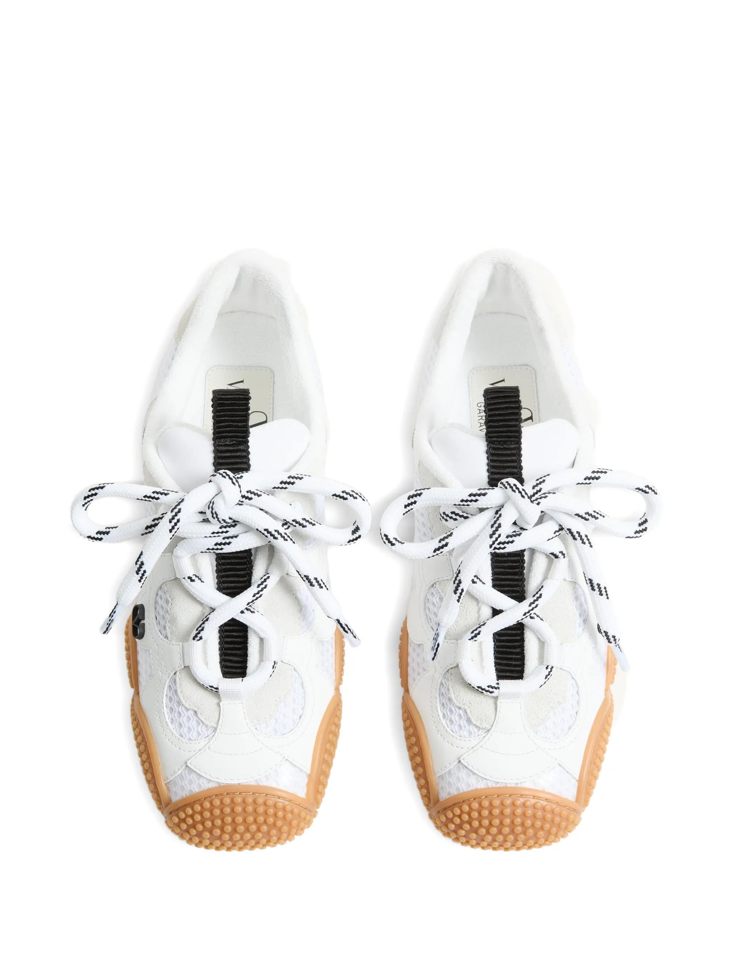 Amphibia sneakers in rubberized calfskin and split leather