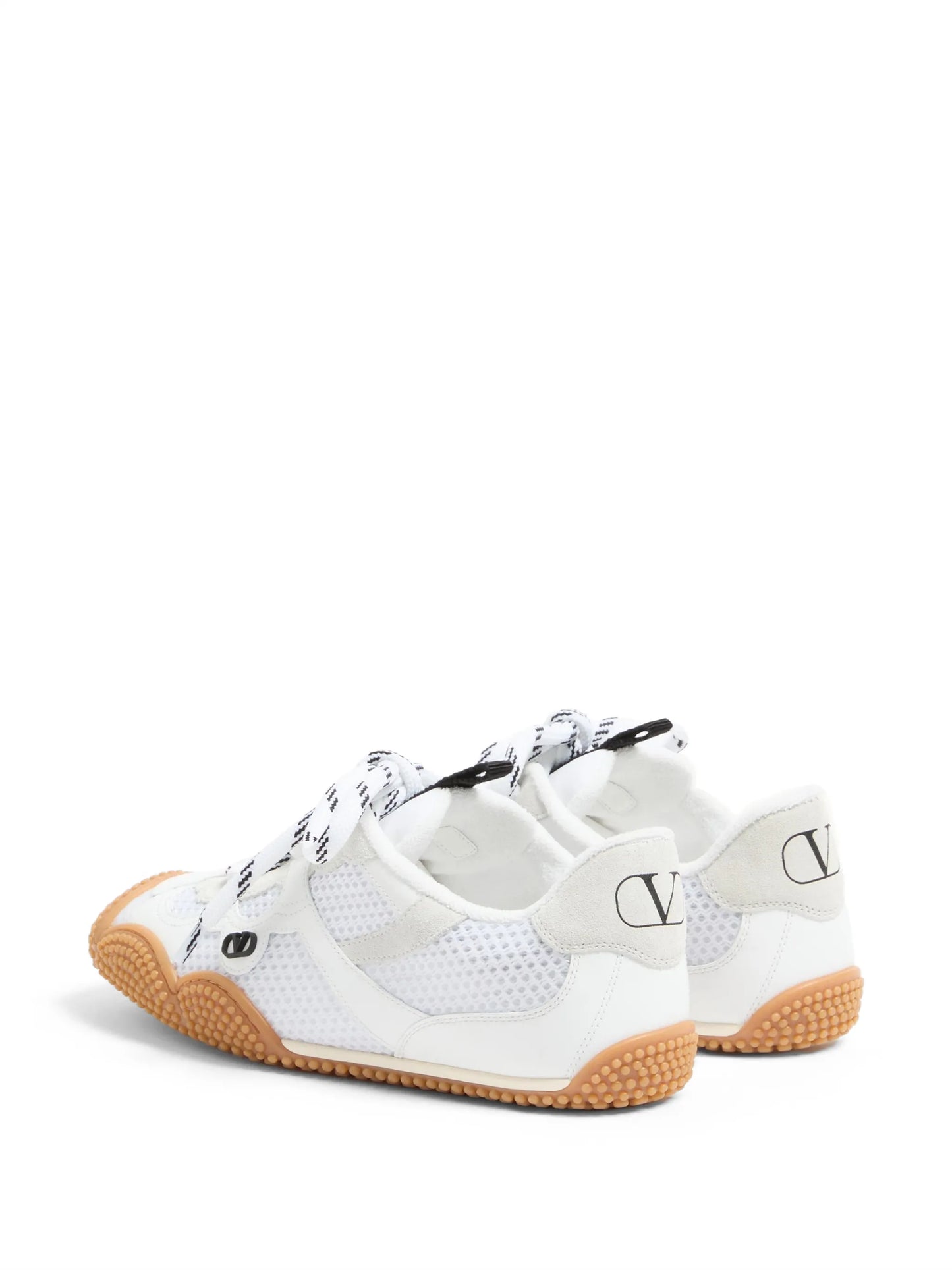 Amphibia sneakers in rubberized calfskin and split leather