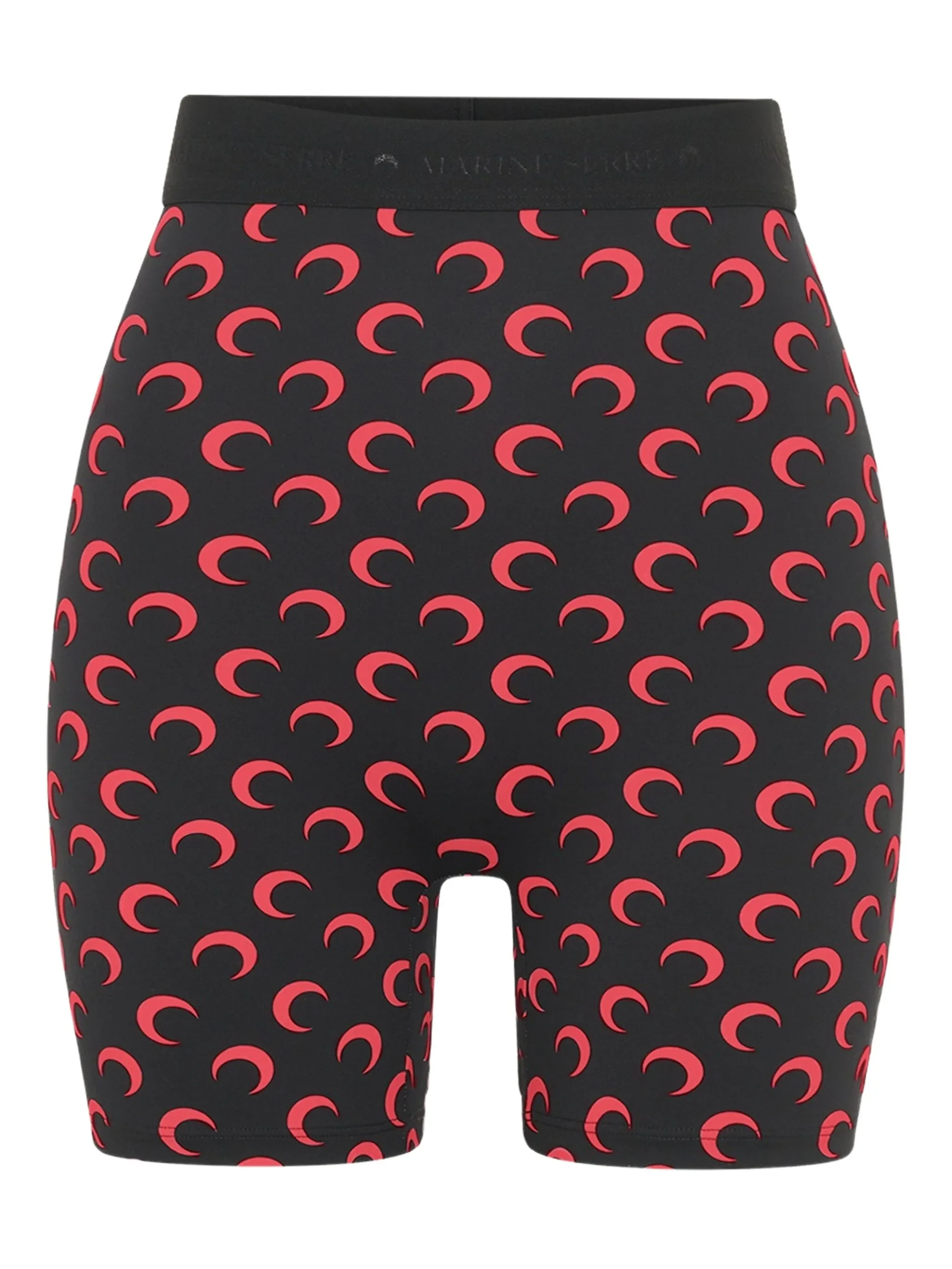 crescent moon-print biker shorts