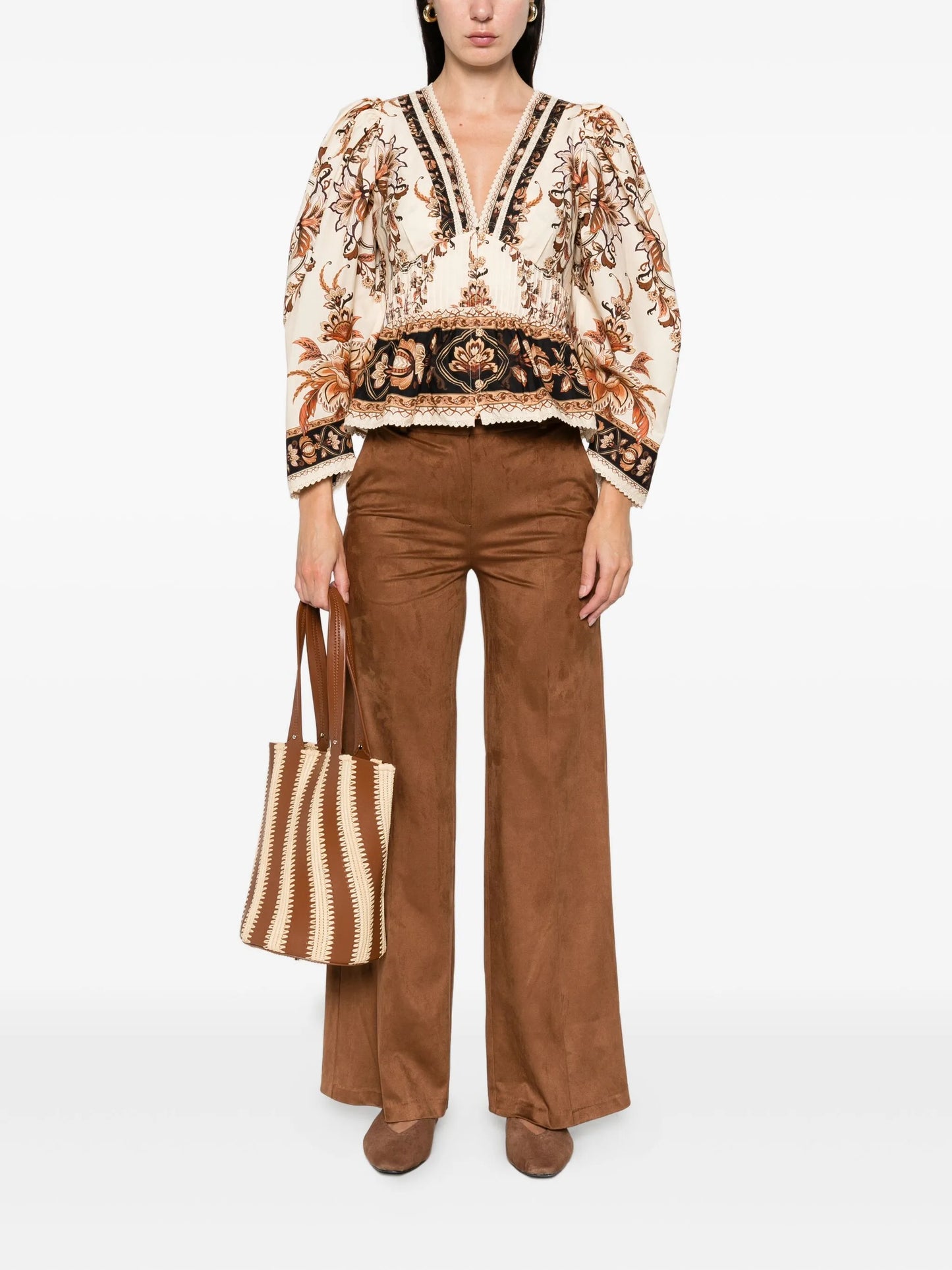 floral-print shirt