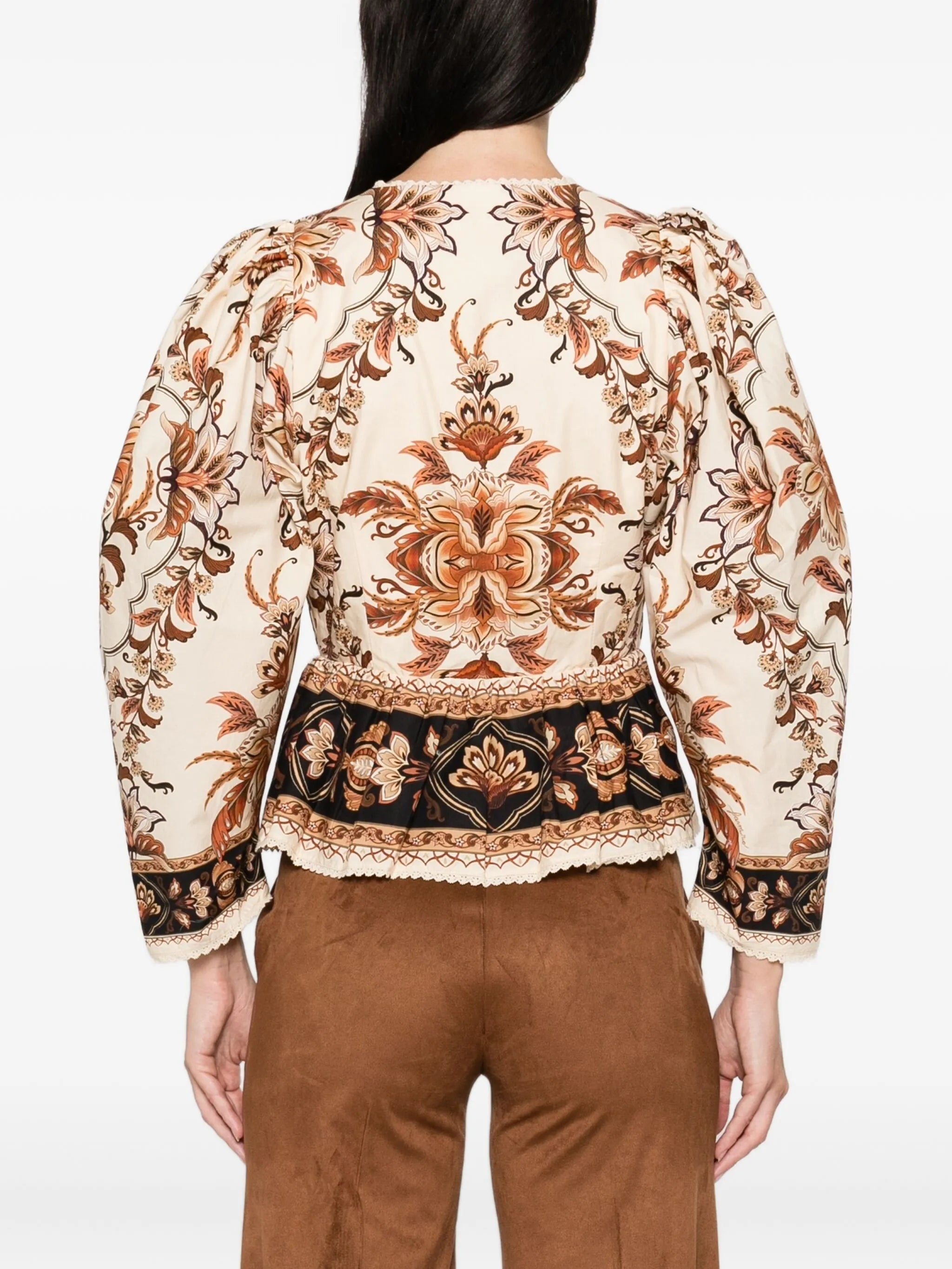 floral-print shirt
