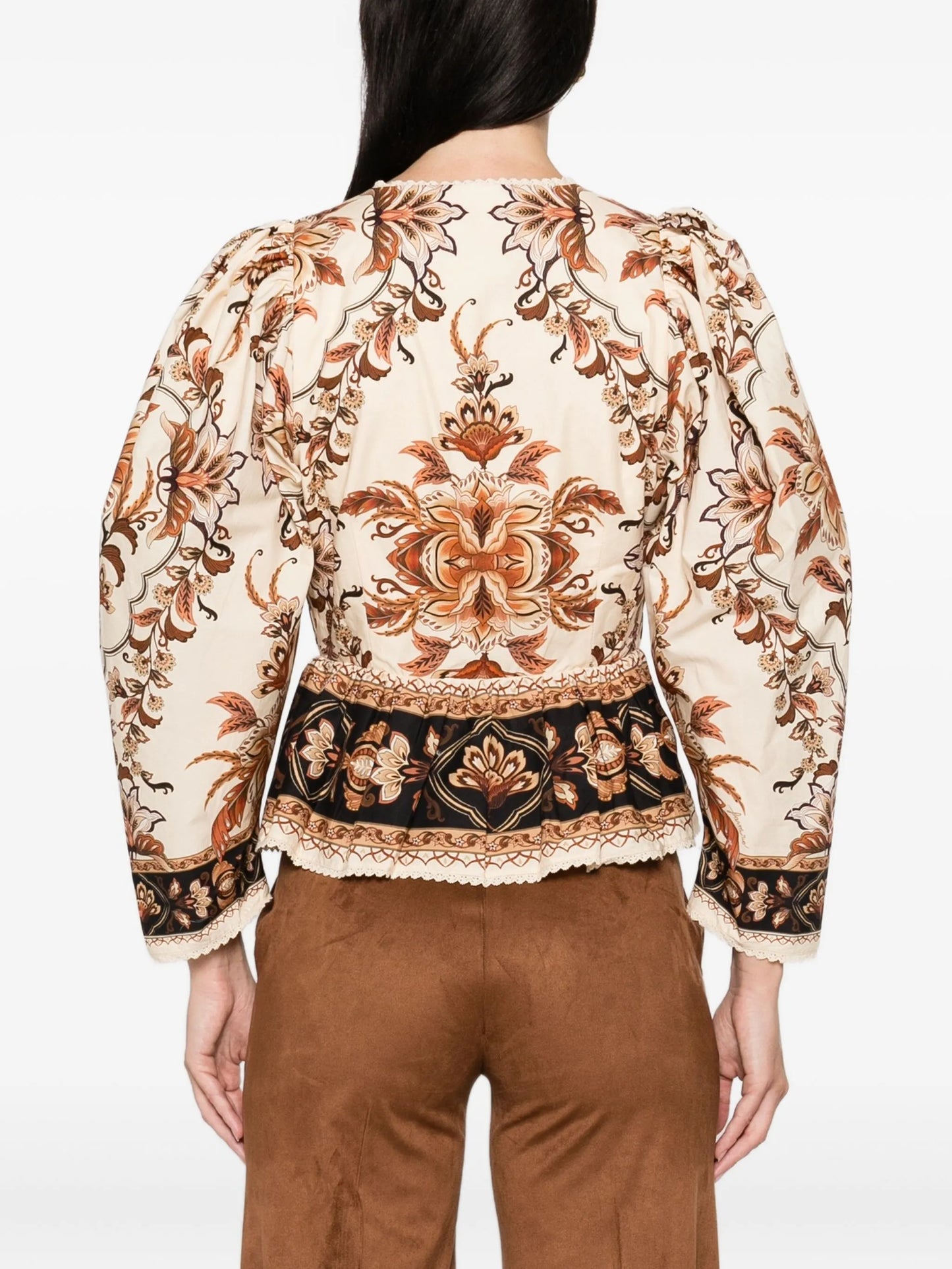 floral-print shirt
