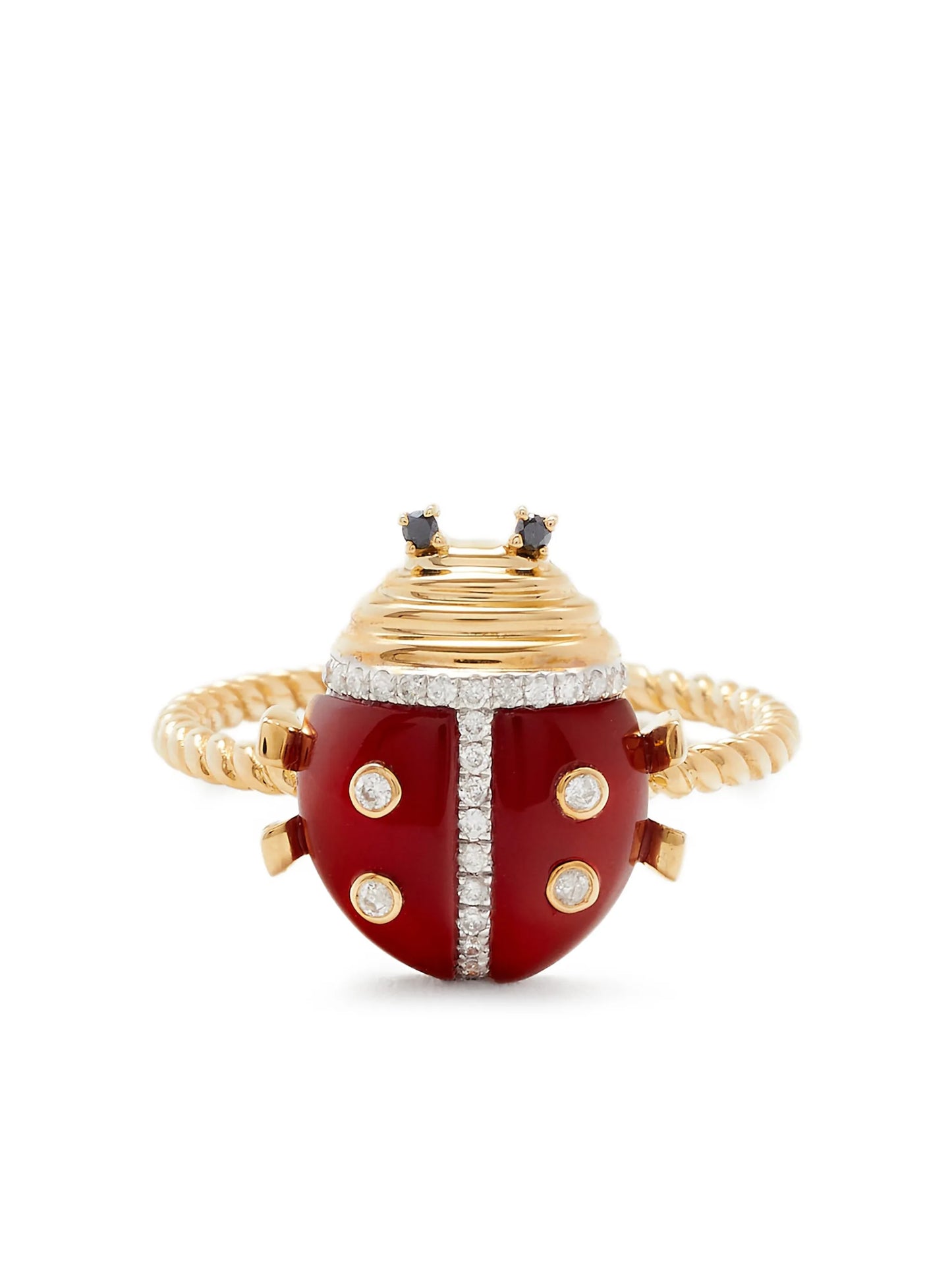 mini Bague Coccinelle Or Jaune