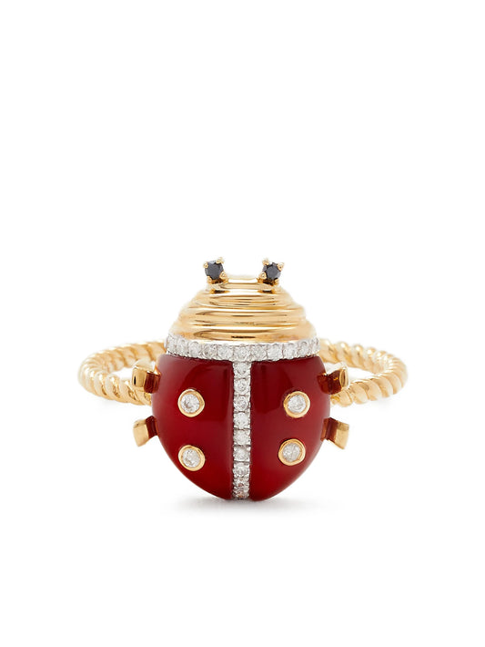 mini Bague Coccinelle Or Jaune
