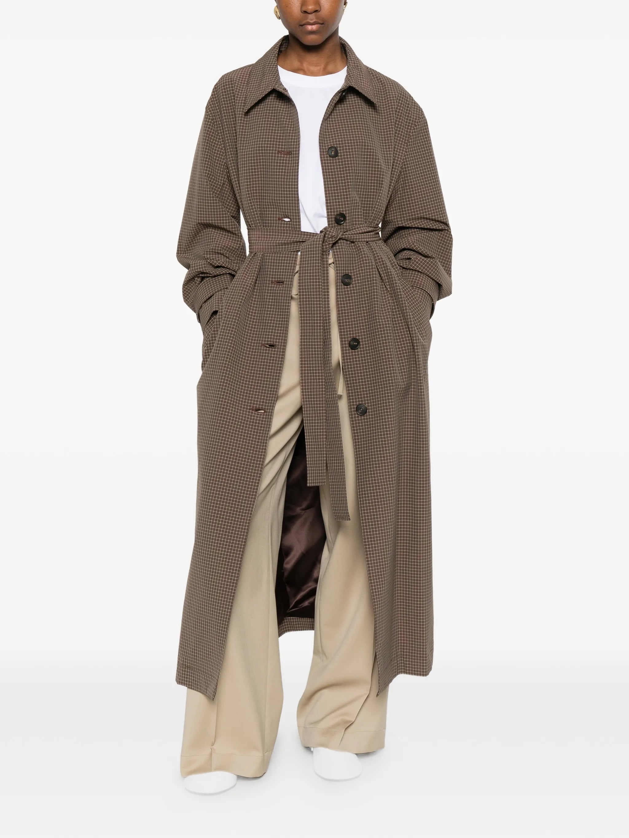 drawstring pleated trousers