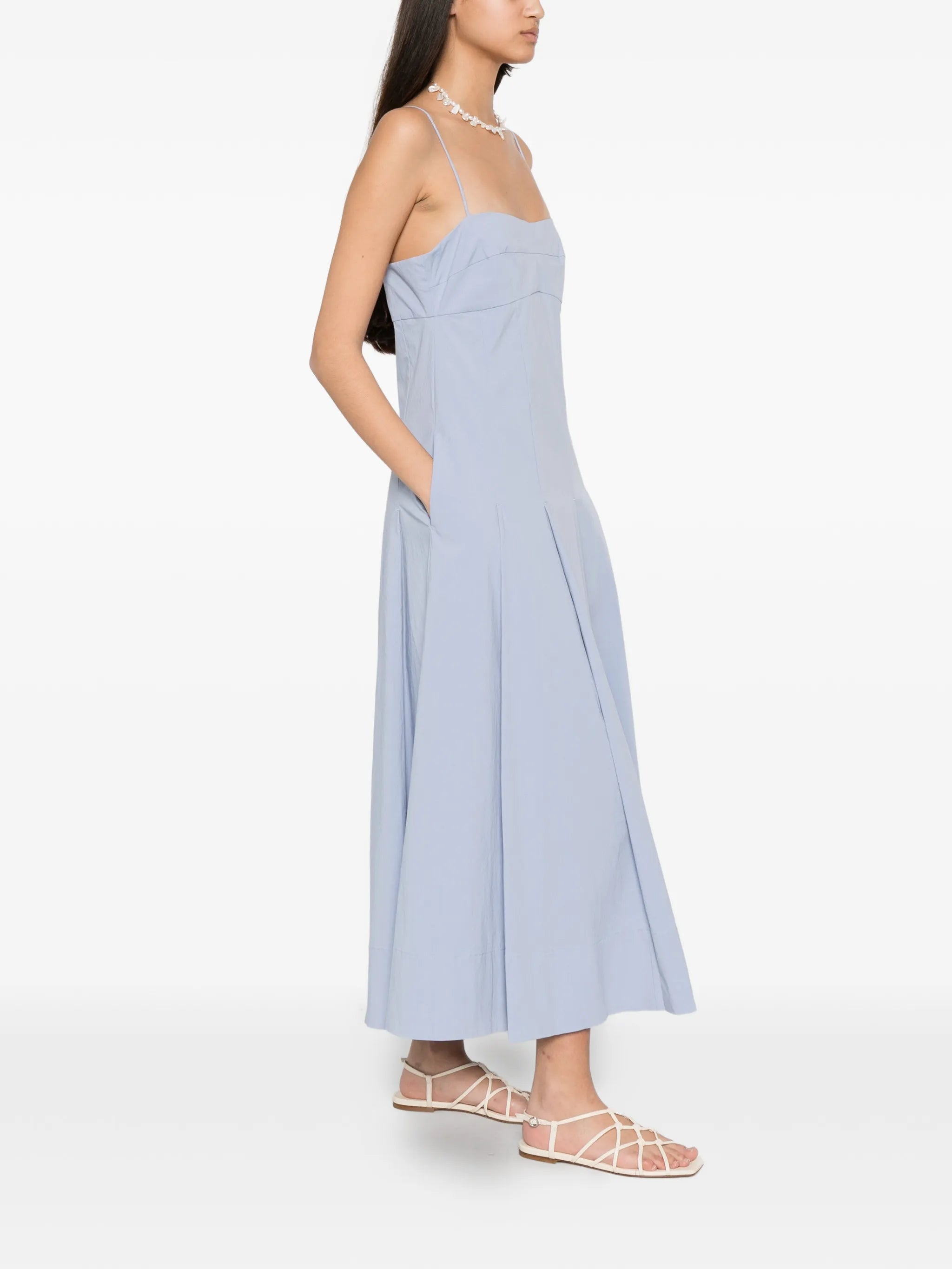 pleated cotton dress
