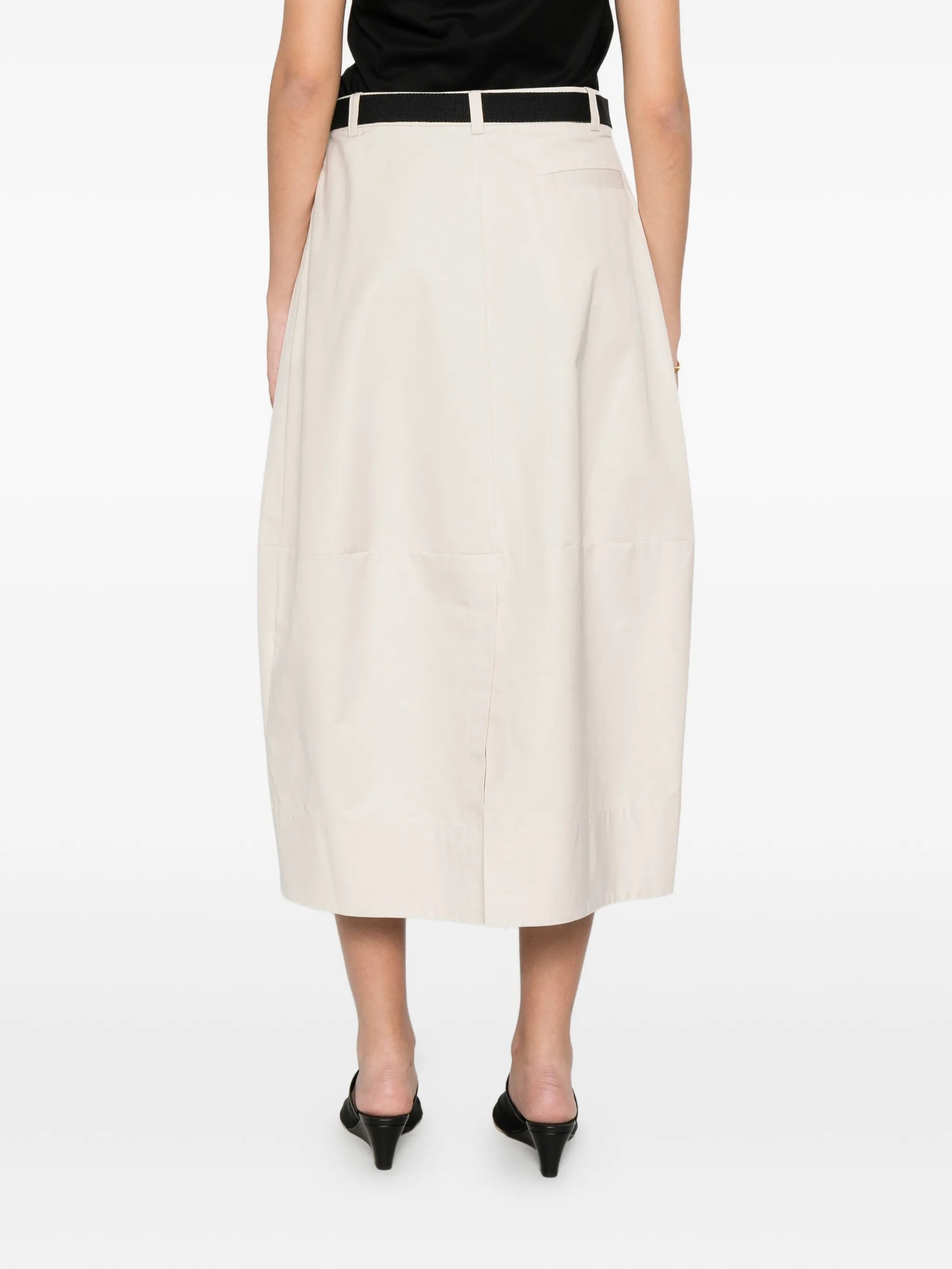 pleated cocoon skirt