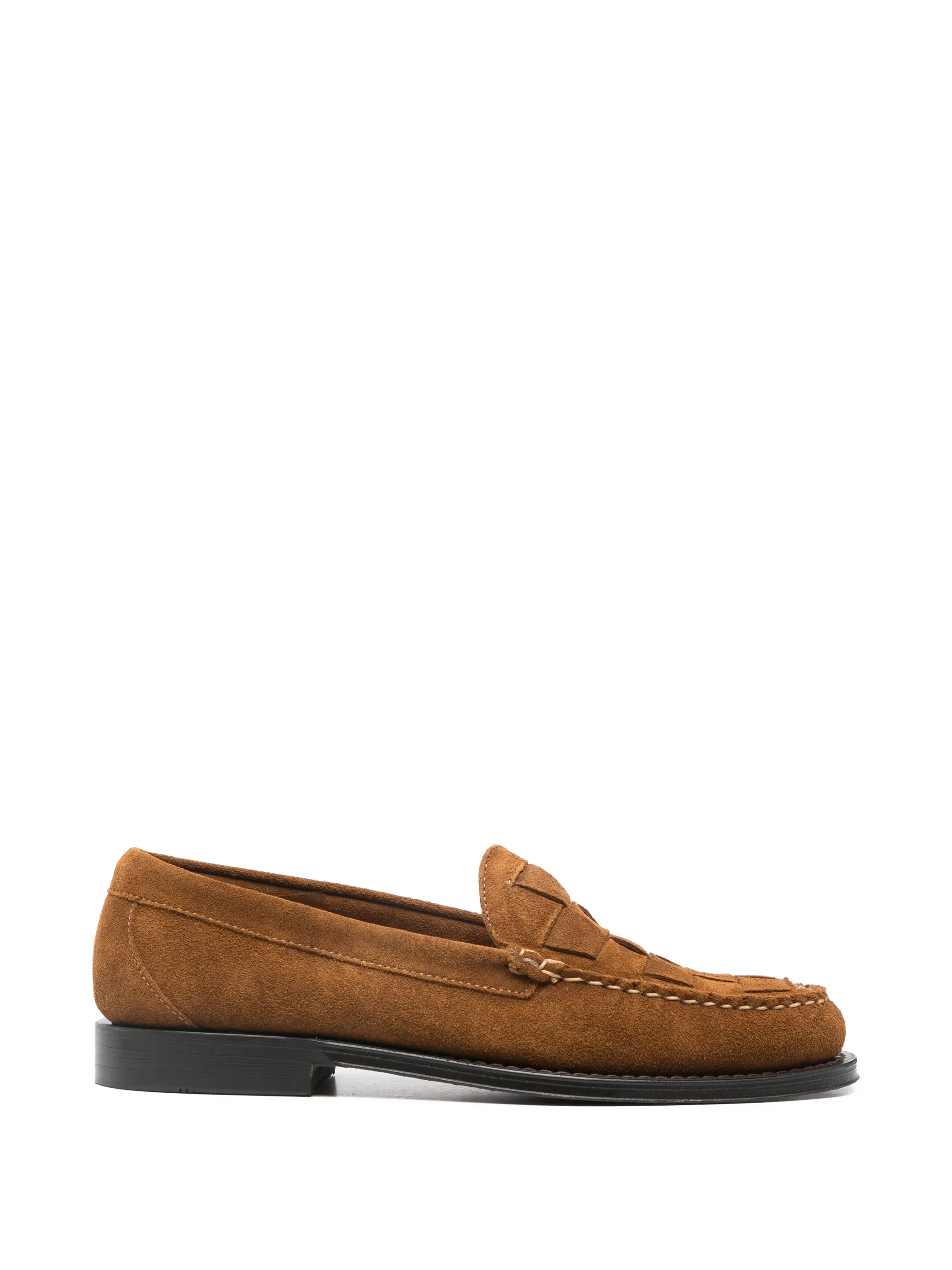 Weejuns Venetian Weave loafers in mid brown suede