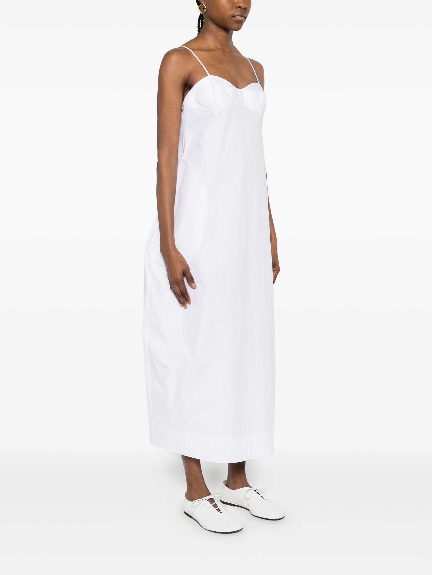 bustier voluminous maxi dress