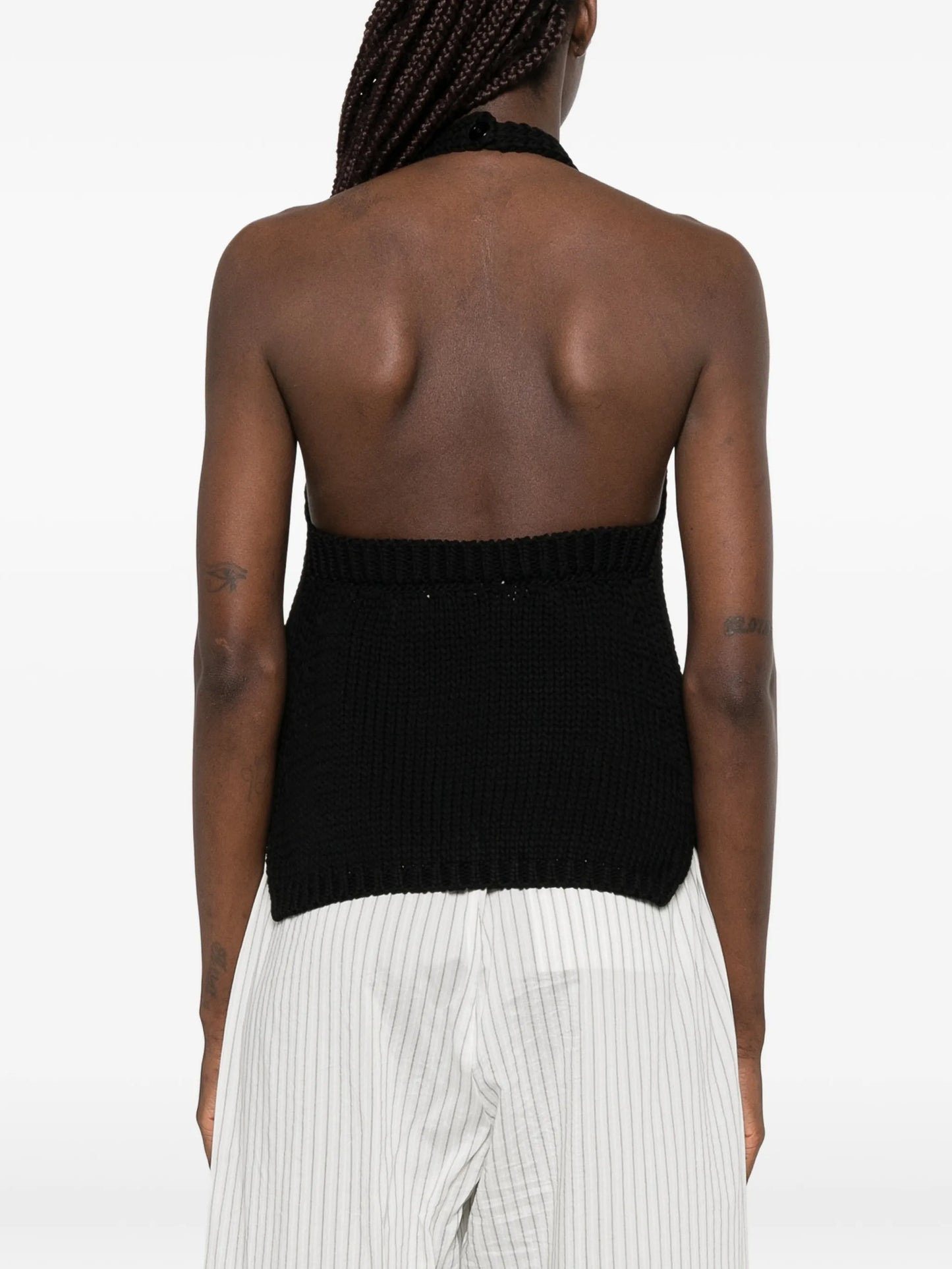 chunky-knit halter top