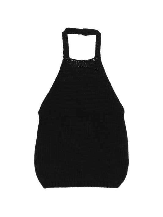 chunky-knit halter top