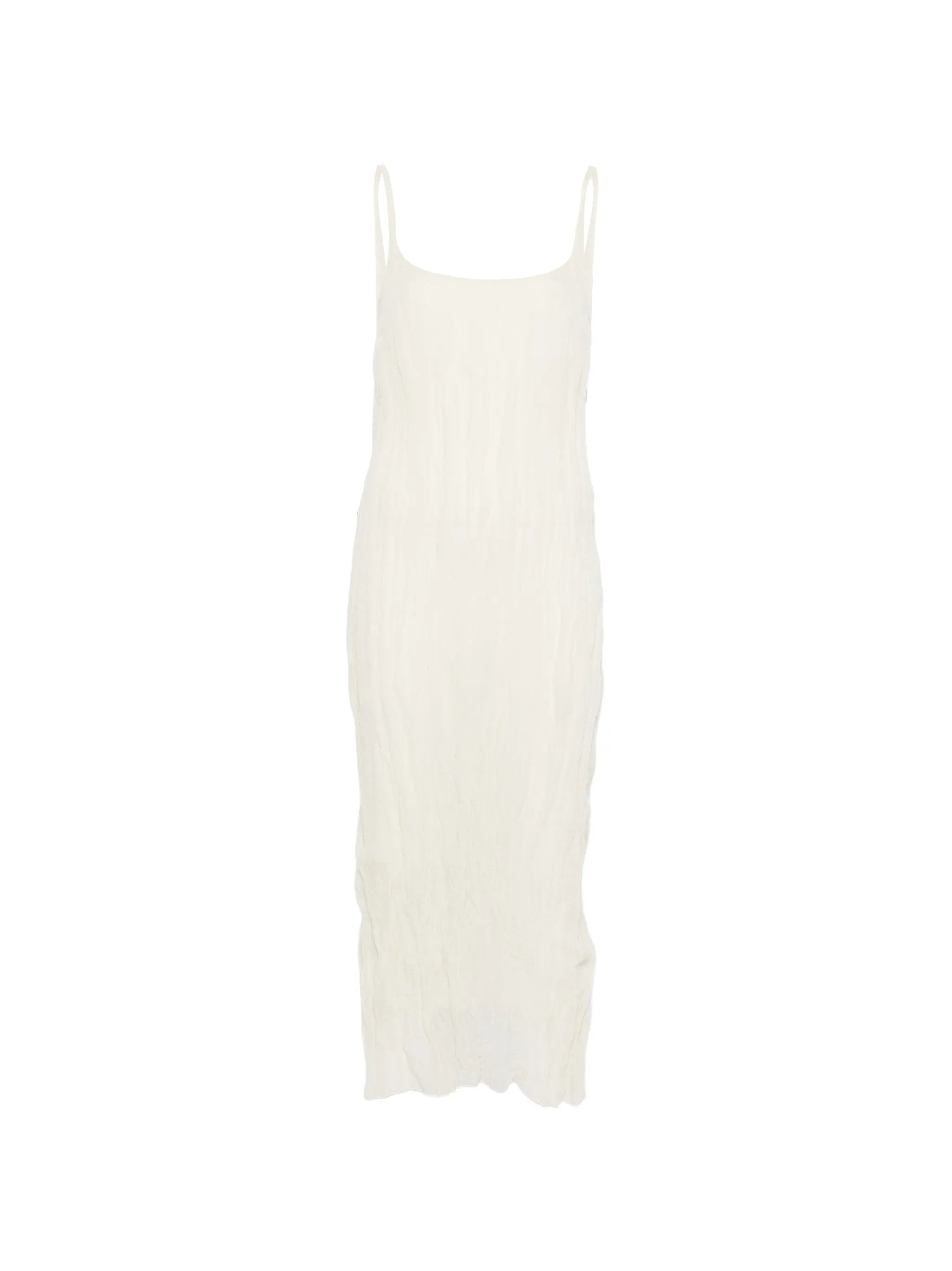 textured square-neck dress